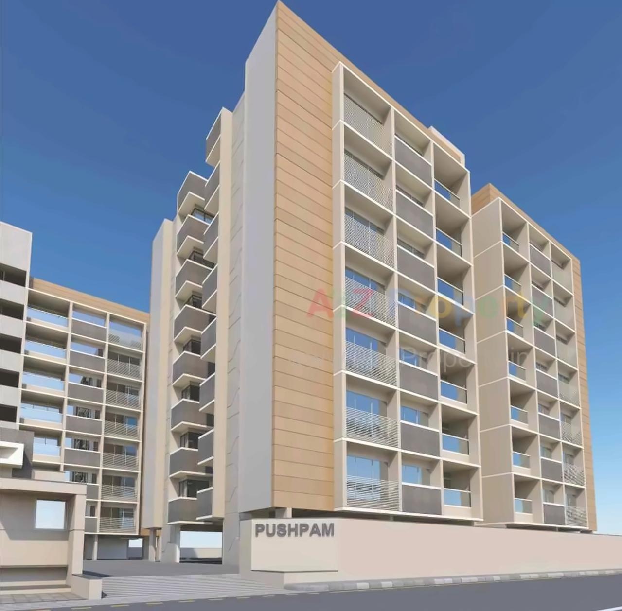 3D Elevation of real estate project Pushpam located at Thaltej, Ahmedabad, Gujarat