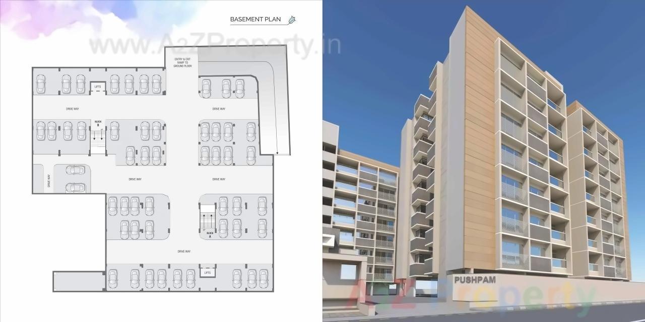  of real estate project Pushpam located at Thaltej, Ahmedabad, Gujarat