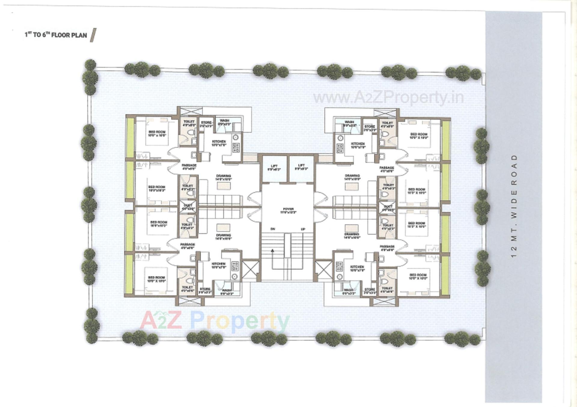 Layout of real estate project Pushpkunj Residency located at Vatva, Ahmedabad, Gujarat