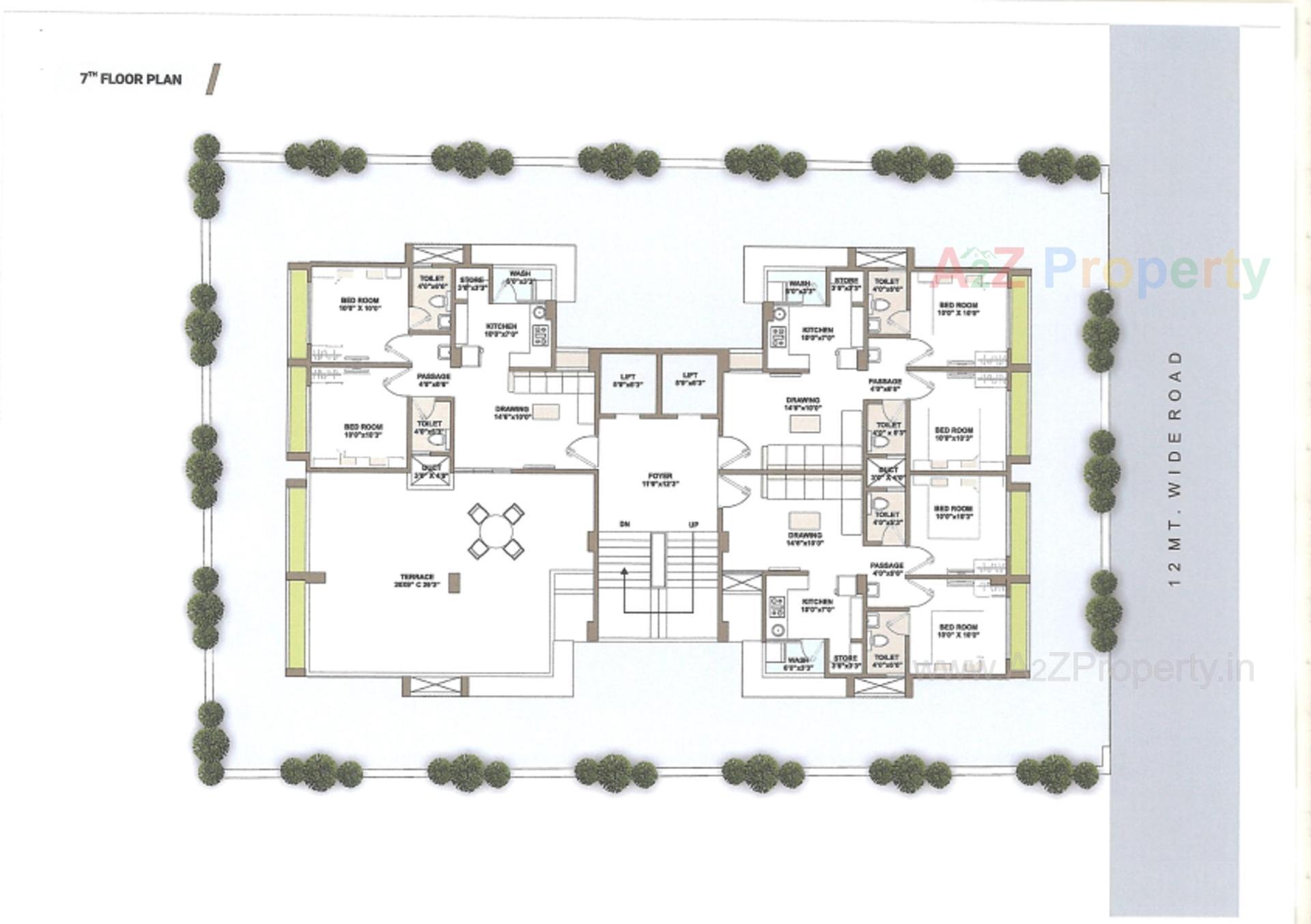 Layout of real estate project Pushpkunj Residency located at Vatva, Ahmedabad, Gujarat