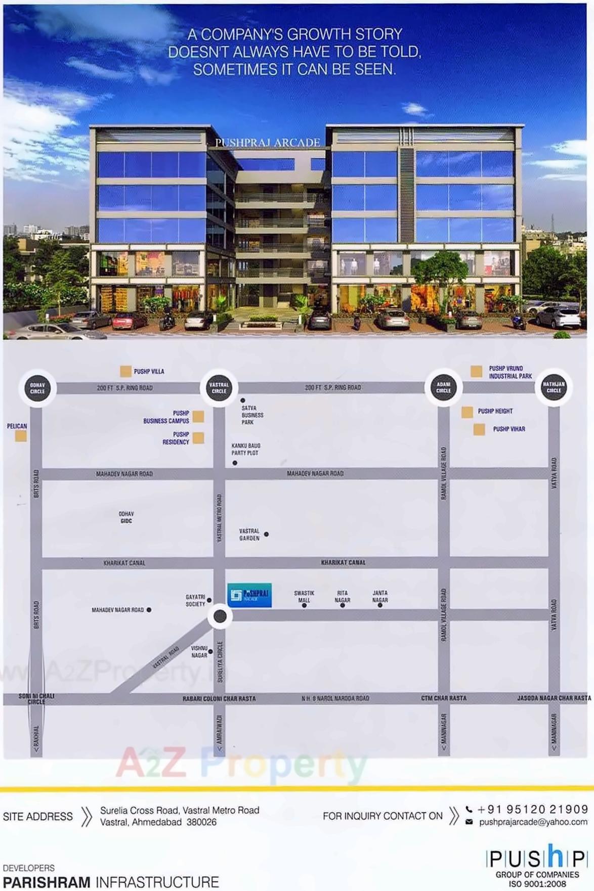  of real estate project Pushpraj Arcade located at Bage-e-firdos, Ahmedabad, Gujarat