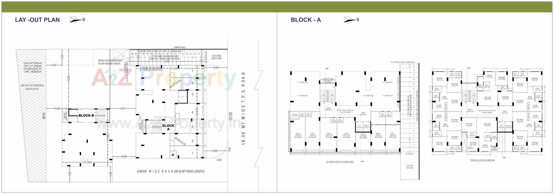 Layout of real estate project Pushpvan Platinum located at Ahmedabad, Ahmedabad, Gujarat