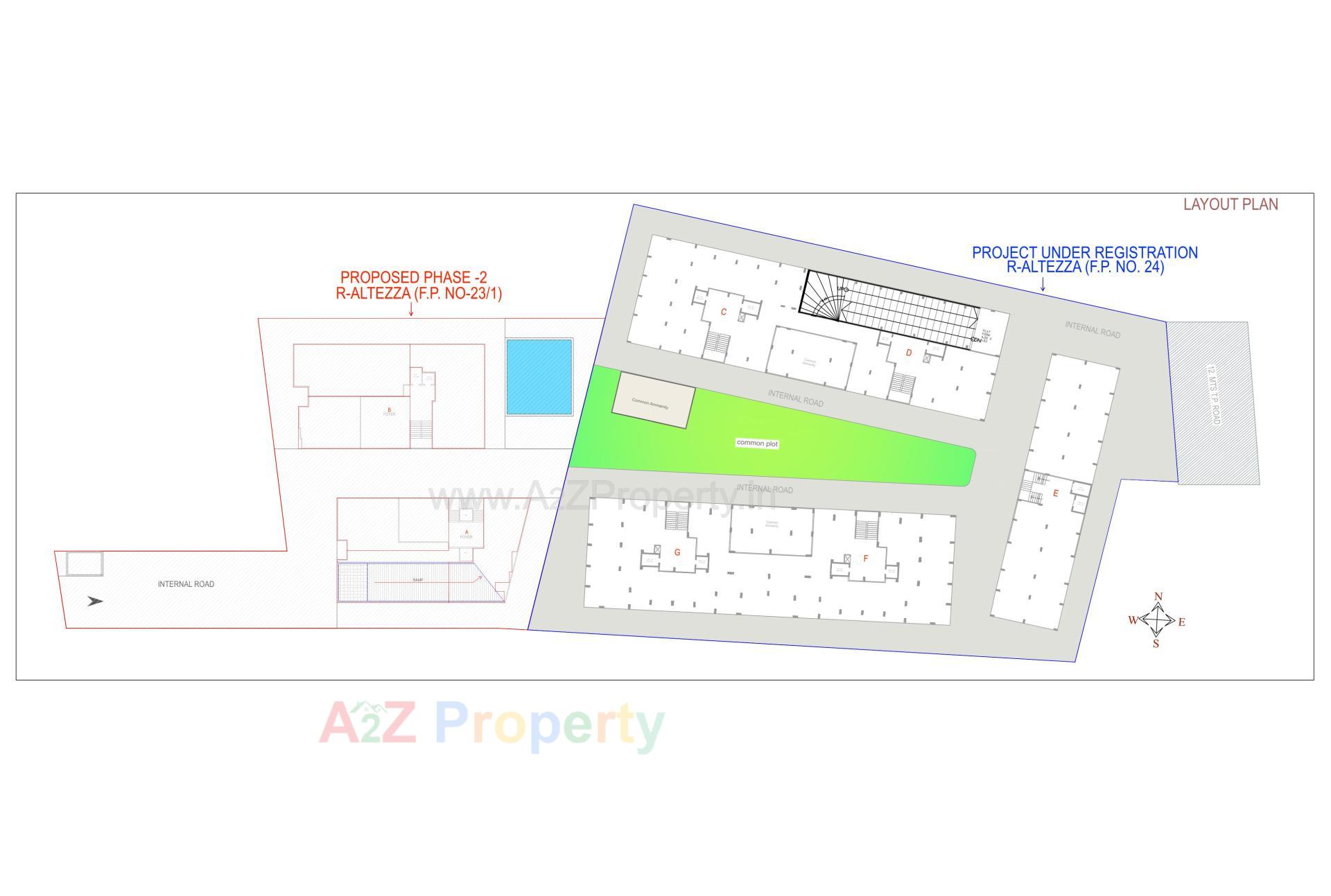 Layout of real estate project R Altezza located at Naroda, Ahmedabad, Gujarat