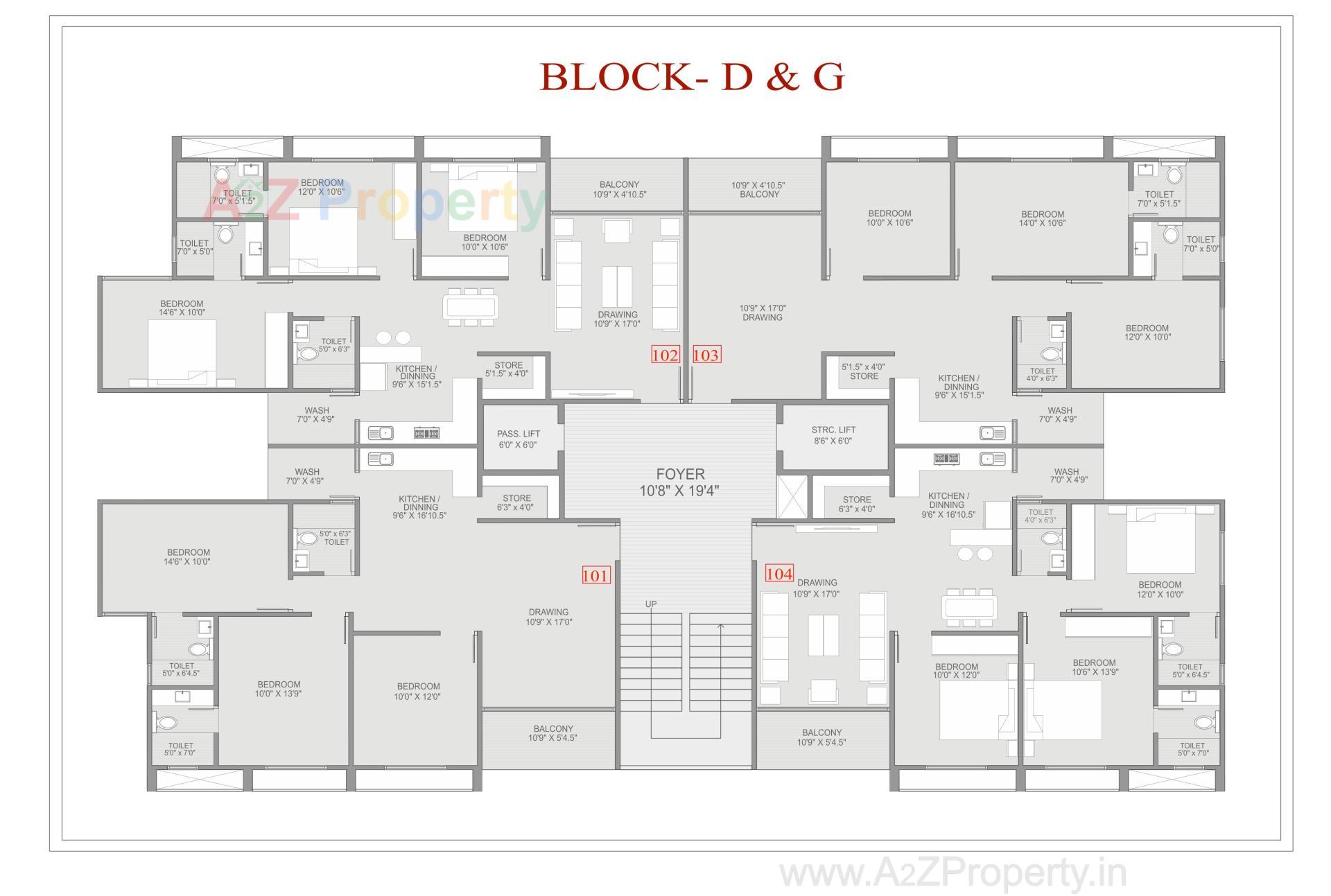 Layout of real estate project R Altezza located at Naroda, Ahmedabad, Gujarat