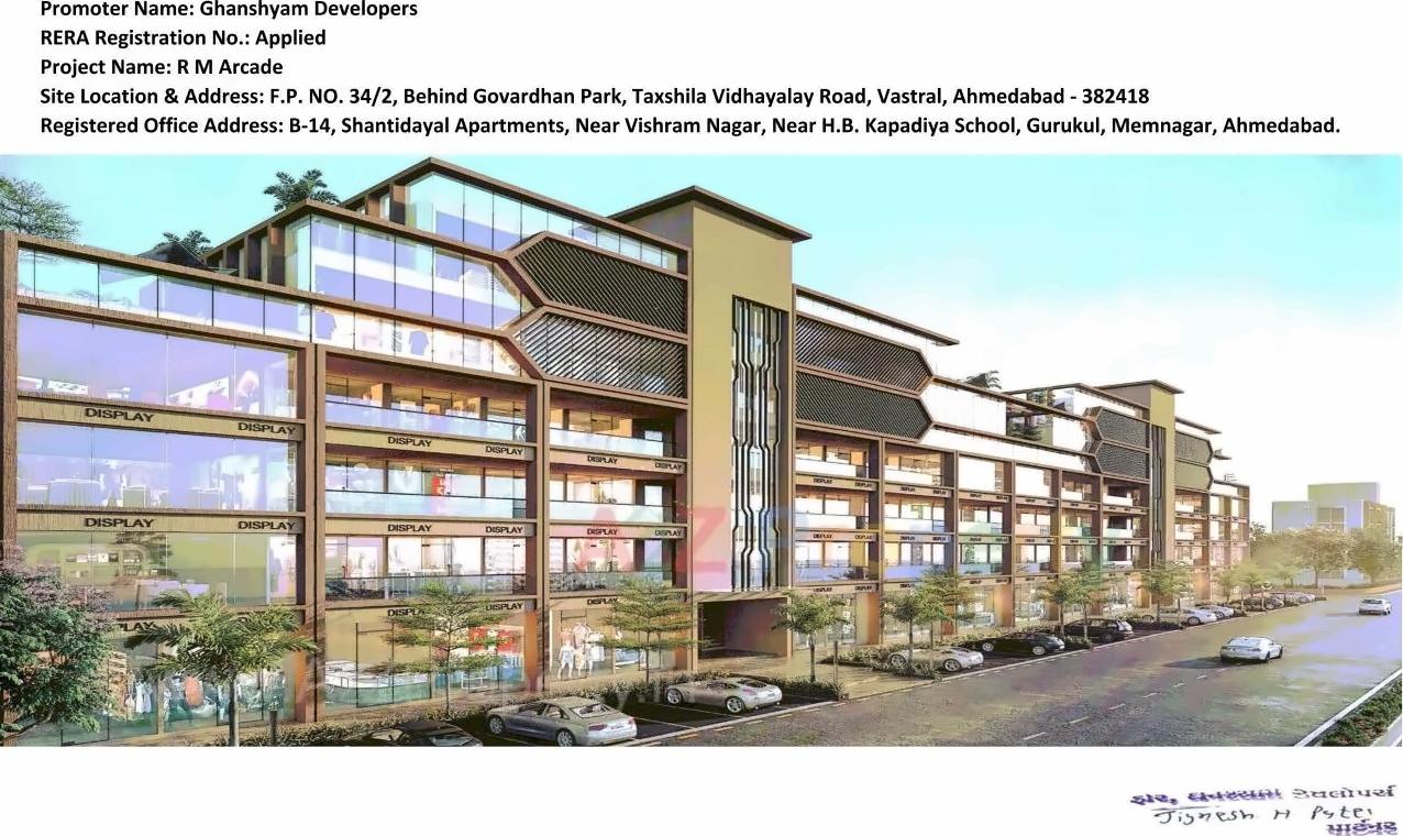 3D Elevation of real estate project R M Arcade located at Vastral, Ahmedabad, Gujarat