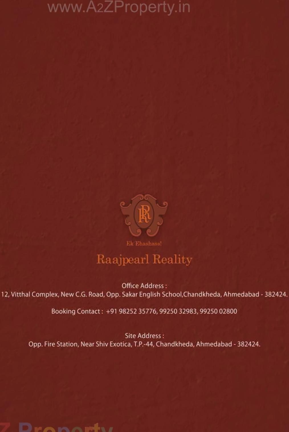  of real estate project Raajpearl Royal located at Chandkheda, Ahmedabad, Gujarat