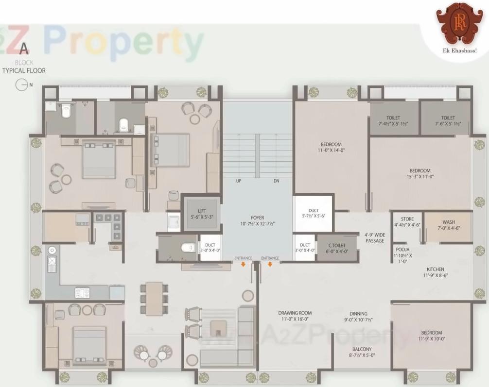 Layout of real estate project Raajpearl Royal located at Chandkheda, Ahmedabad, Gujarat