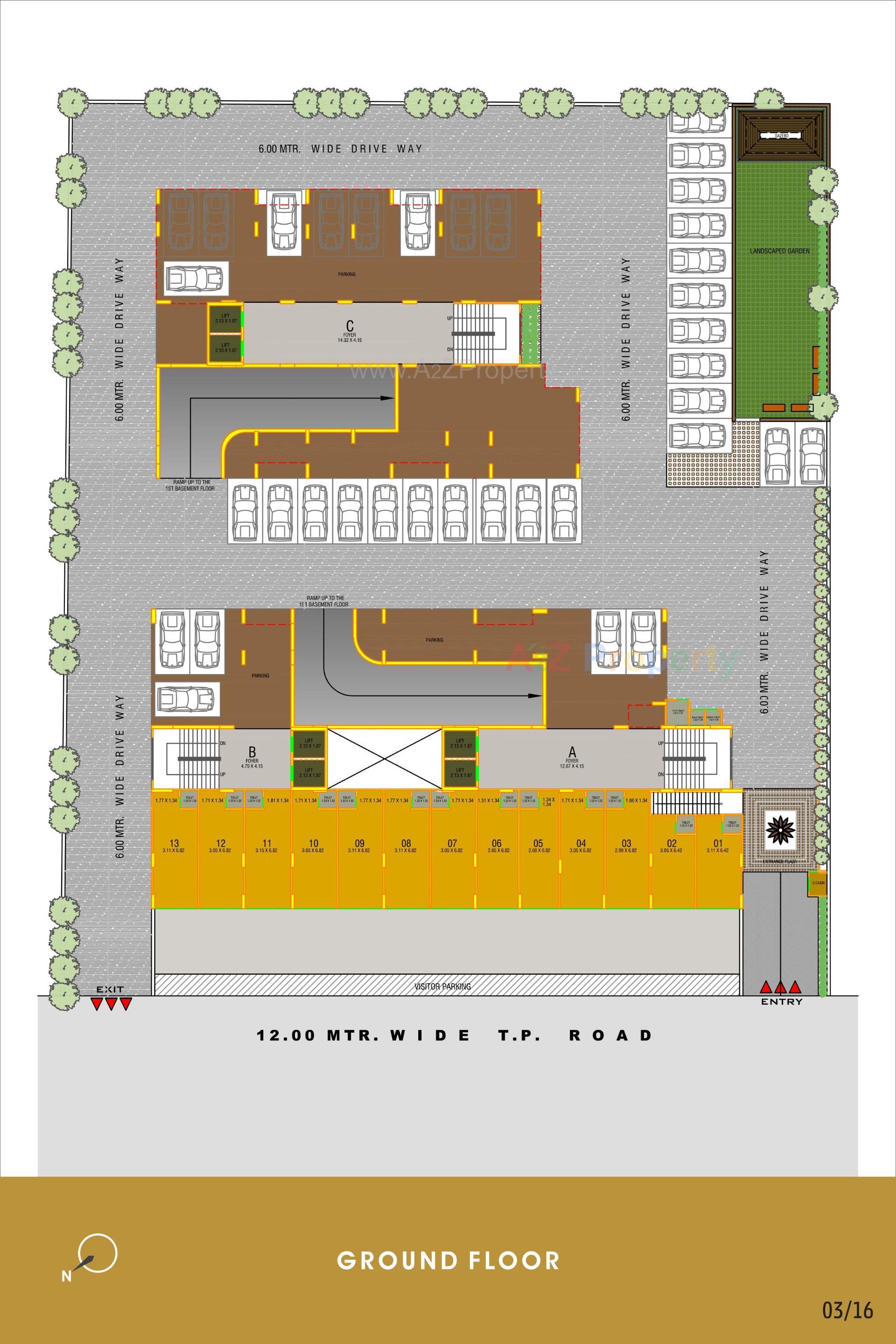 Layout of real estate project Radhe County located at Hathijan, Ahmedabad, Gujarat