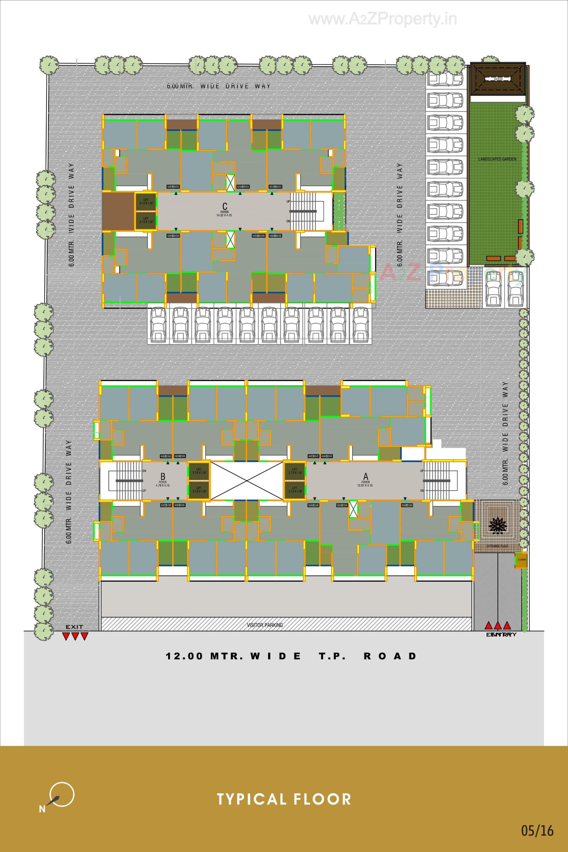 Layout of real estate project Radhe County located at Hathijan, Ahmedabad, Gujarat