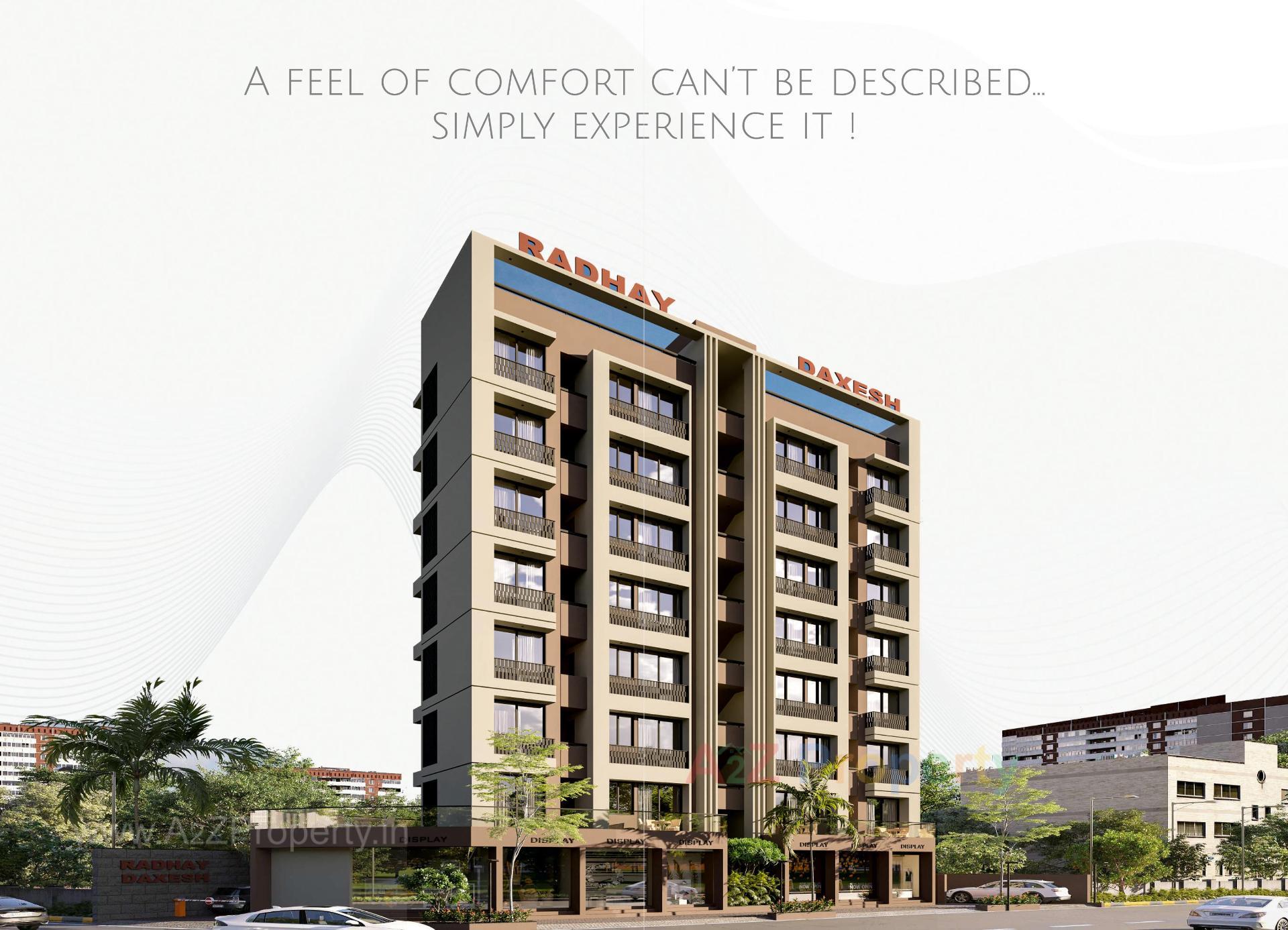 3D Elevation of real estate project Radhe Daxesh located at Khokhra-mahemdabad, Ahmedabad, Gujarat