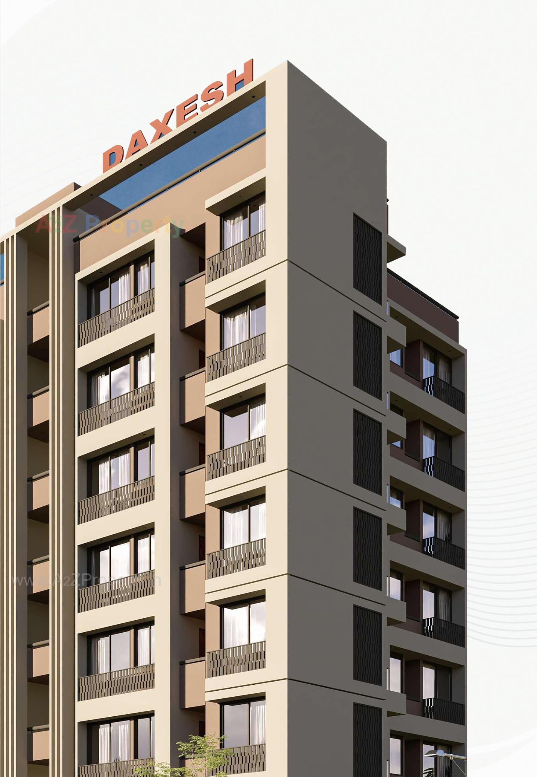 3D Elevation of real estate project Radhe Daxesh located at Khokhra-mahemdabad, Ahmedabad, Gujarat