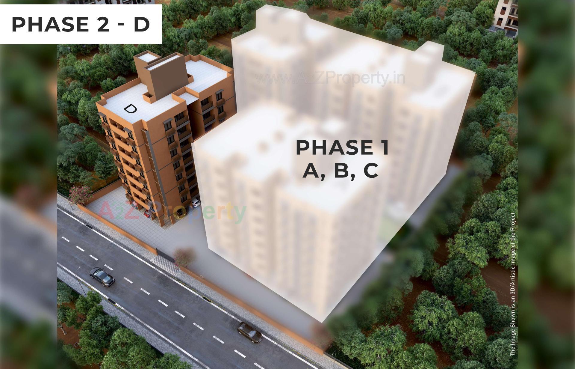 3D Elevation of real estate project Radhe Elegance() located at Sanand, Ahmedabad, Gujarat