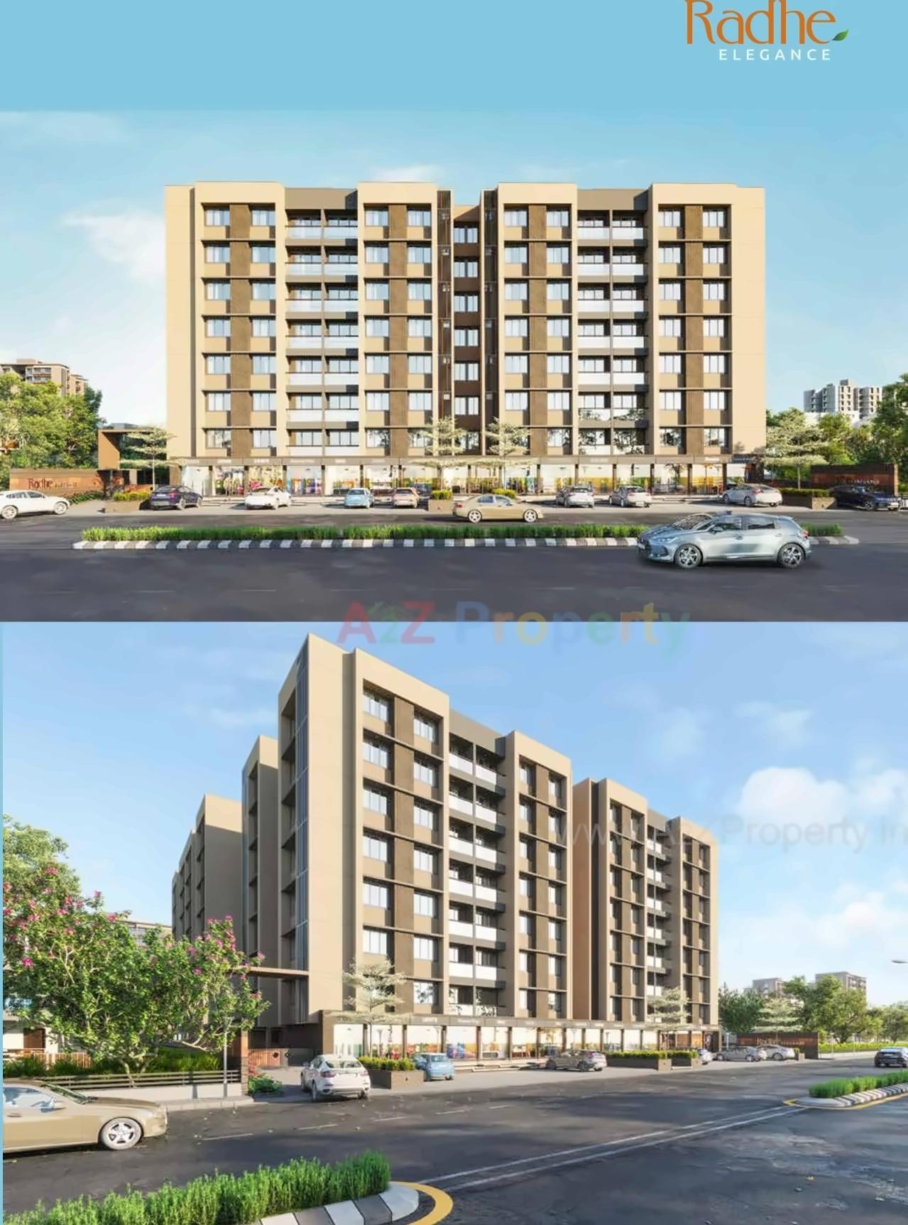 3D Elevation of real estate project Radhe Elegance located at Hathijan, Ahmedabad, Gujarat