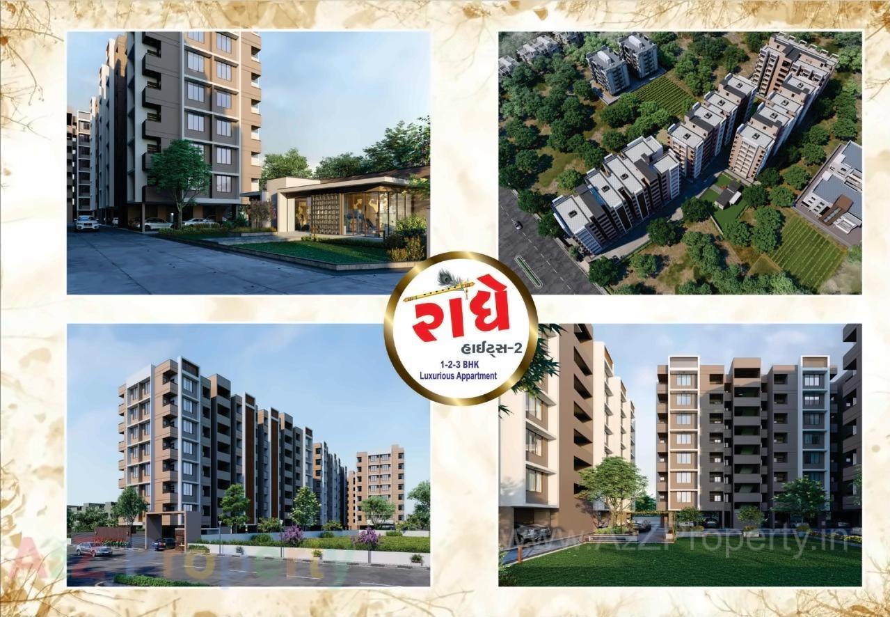 3D Elevation of real estate project Radhe Heights located at Vinzol, Ahmedabad, Gujarat