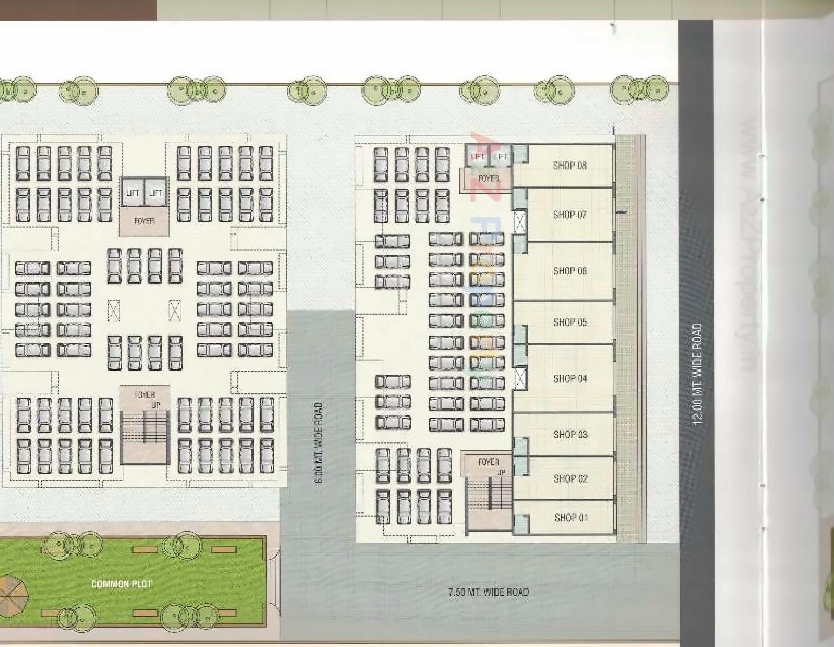 Layout of real estate project Radhe Heights located at Vastral, Ahmedabad, Gujarat
