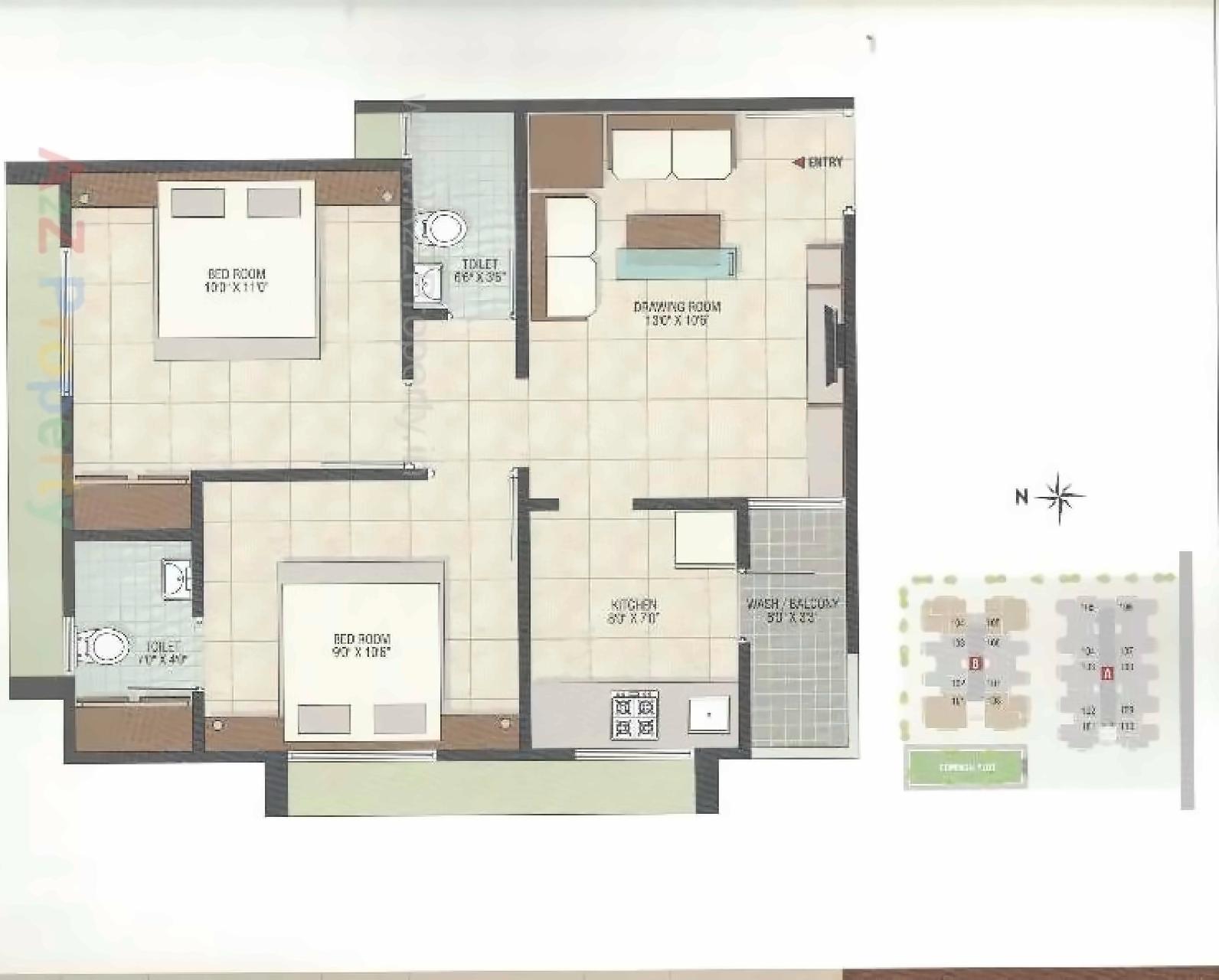 Layout of real estate project Radhe Heights located at Vastral, Ahmedabad, Gujarat
