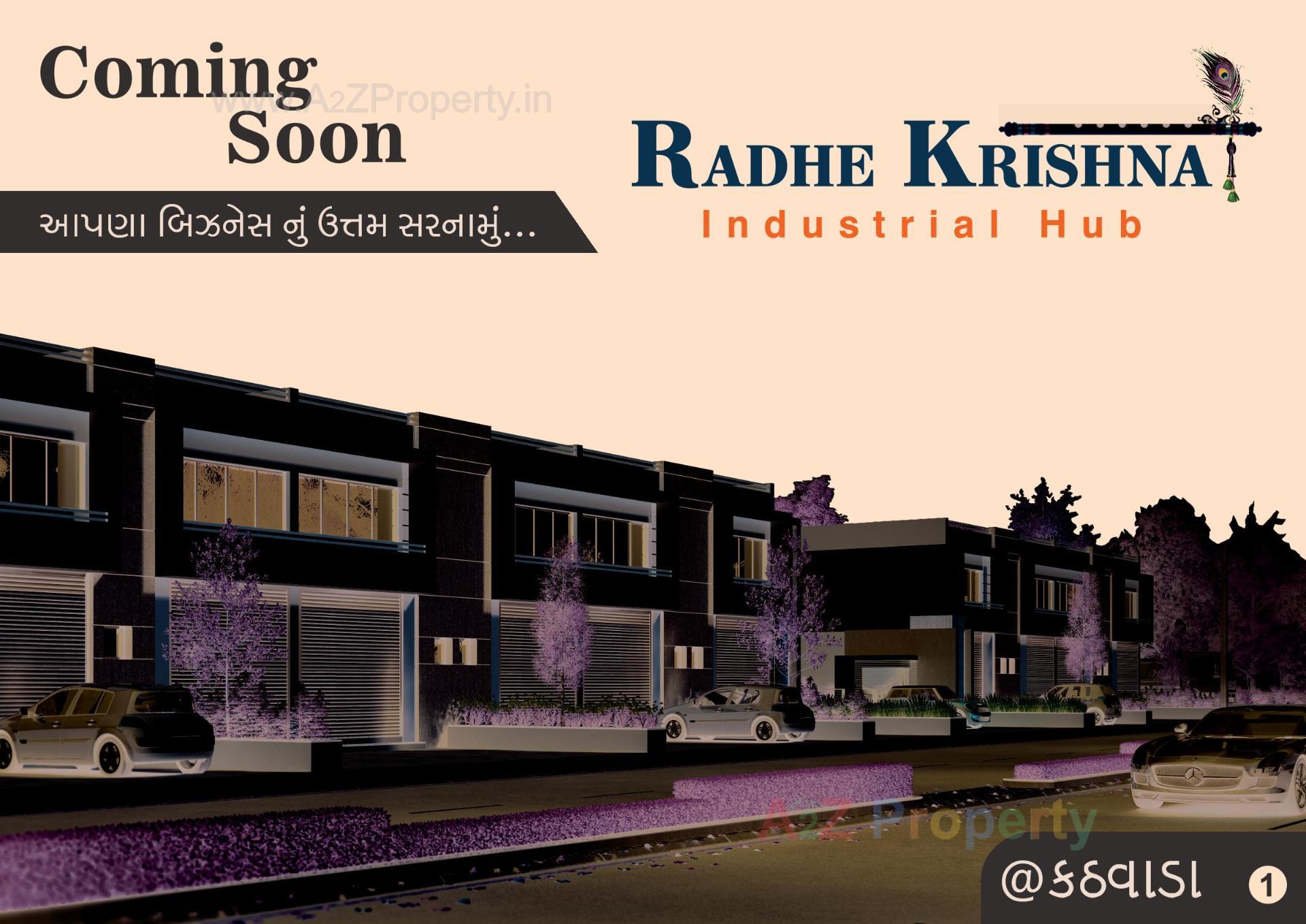 3D Elevation of real estate project Radhe Krishna Industrial Hub located at Kathwada, Ahmedabad, Gujarat
