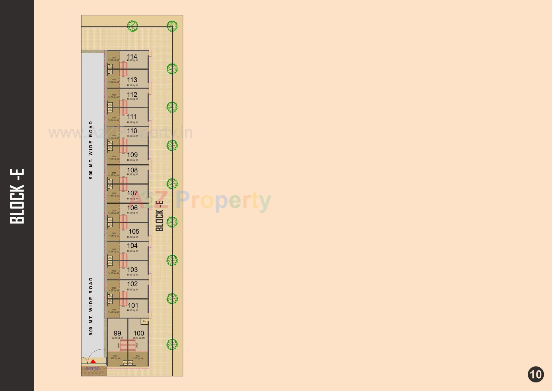 Layout of real estate project Radhe Krishna Industrial Hub located at Kathwada, Ahmedabad, Gujarat