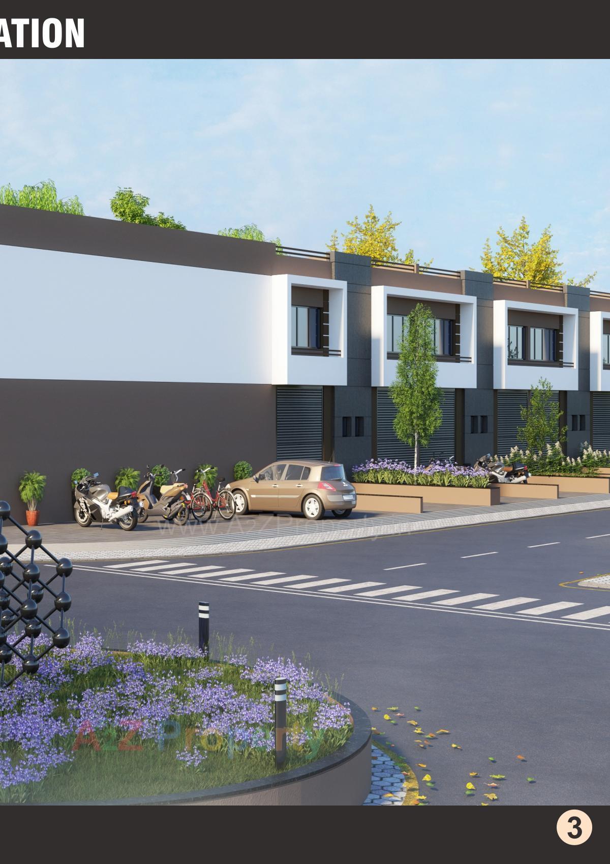 3D Elevation of real estate project Radhe Krishna Industrial Hub located at Kathwada, Ahmedabad, Gujarat
