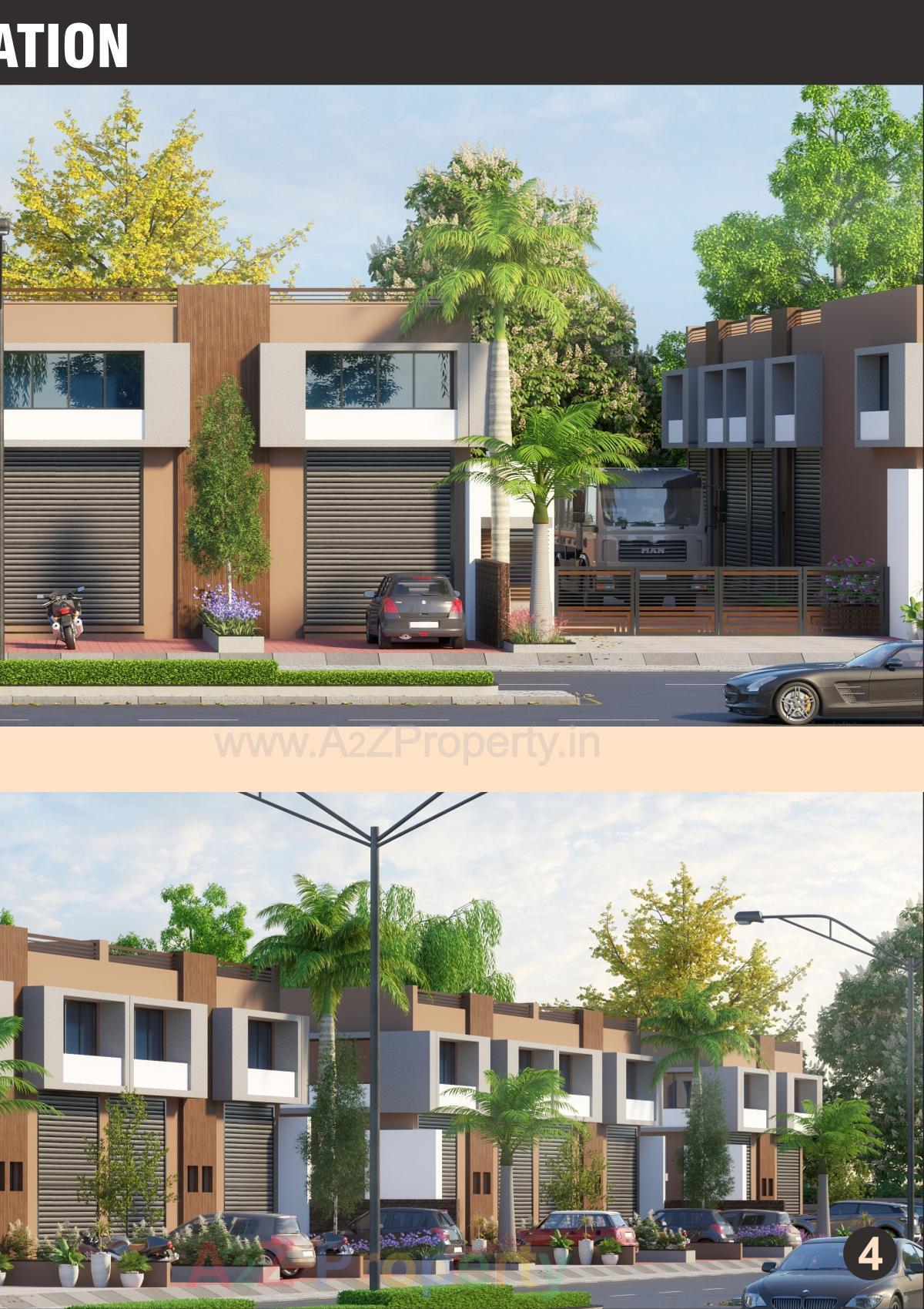 3D Elevation of real estate project Radhe Krishna Industrial Hub located at Kathwada, Ahmedabad, Gujarat