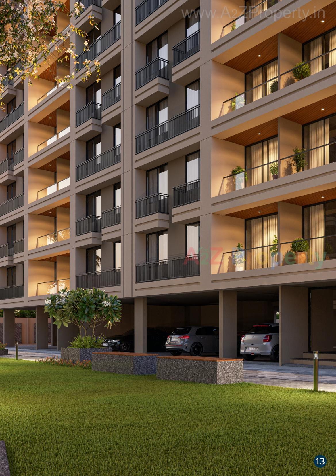 3D Elevation of real estate project Radhe Krishna Lake View located at Vastral, Ahmedabad, Gujarat