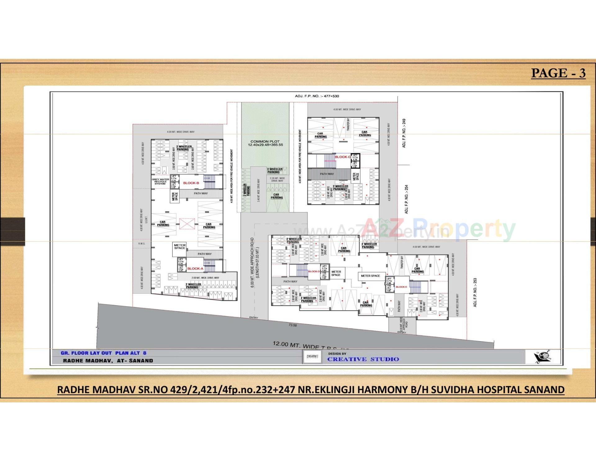 Layout of real estate project Radhe Madhav located at Sanand, Ahmedabad, Gujarat