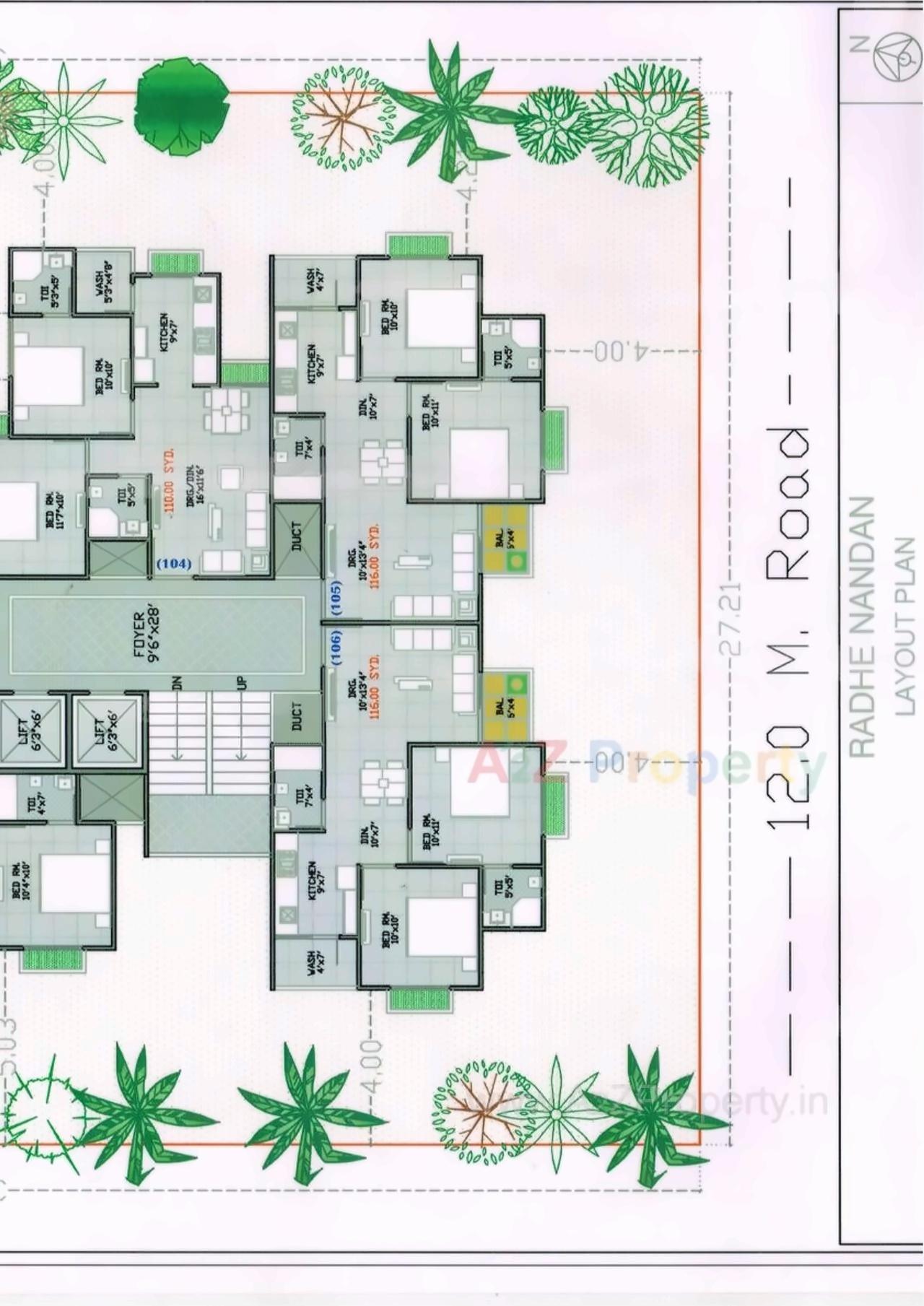 Layout of real estate project Radhe Nandan located at Sanand, Ahmedabad, Gujarat