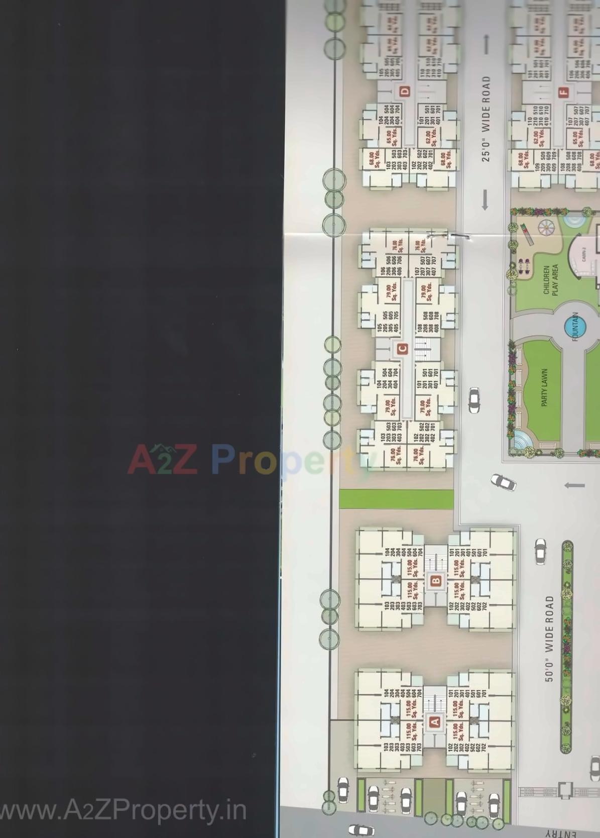 Layout of real estate project Radhe Om City located at Aslali, Ahmedabad, Gujarat