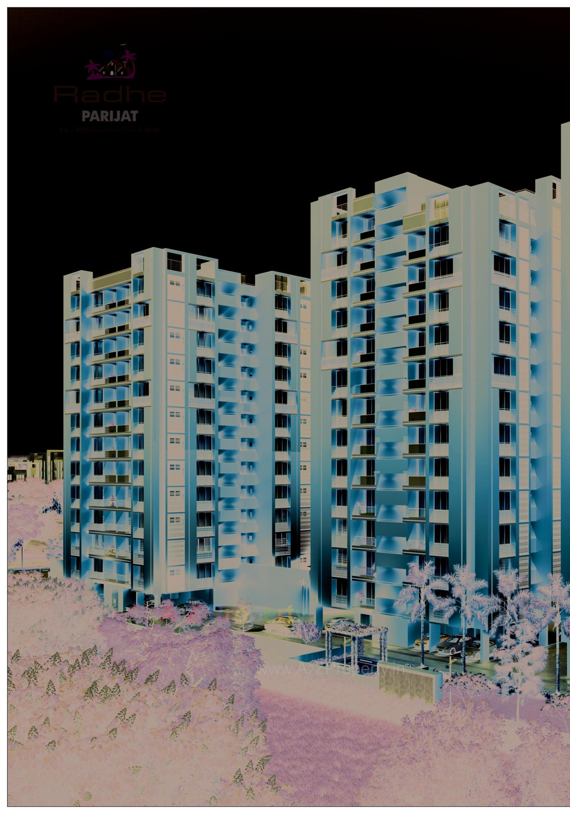 3D Elevation of real estate project Radhe Parijat located at Ramol, Ahmedabad, Gujarat