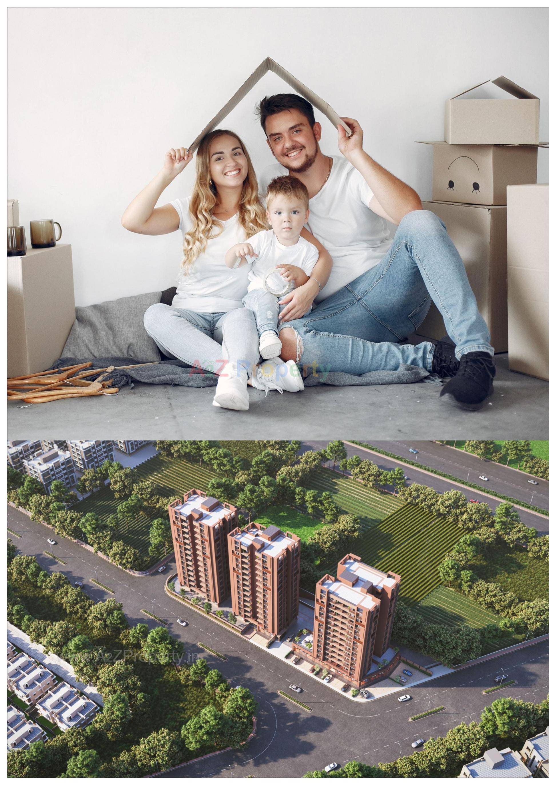 3D Elevation of real estate project Radhe Parijat located at Ramol, Ahmedabad, Gujarat