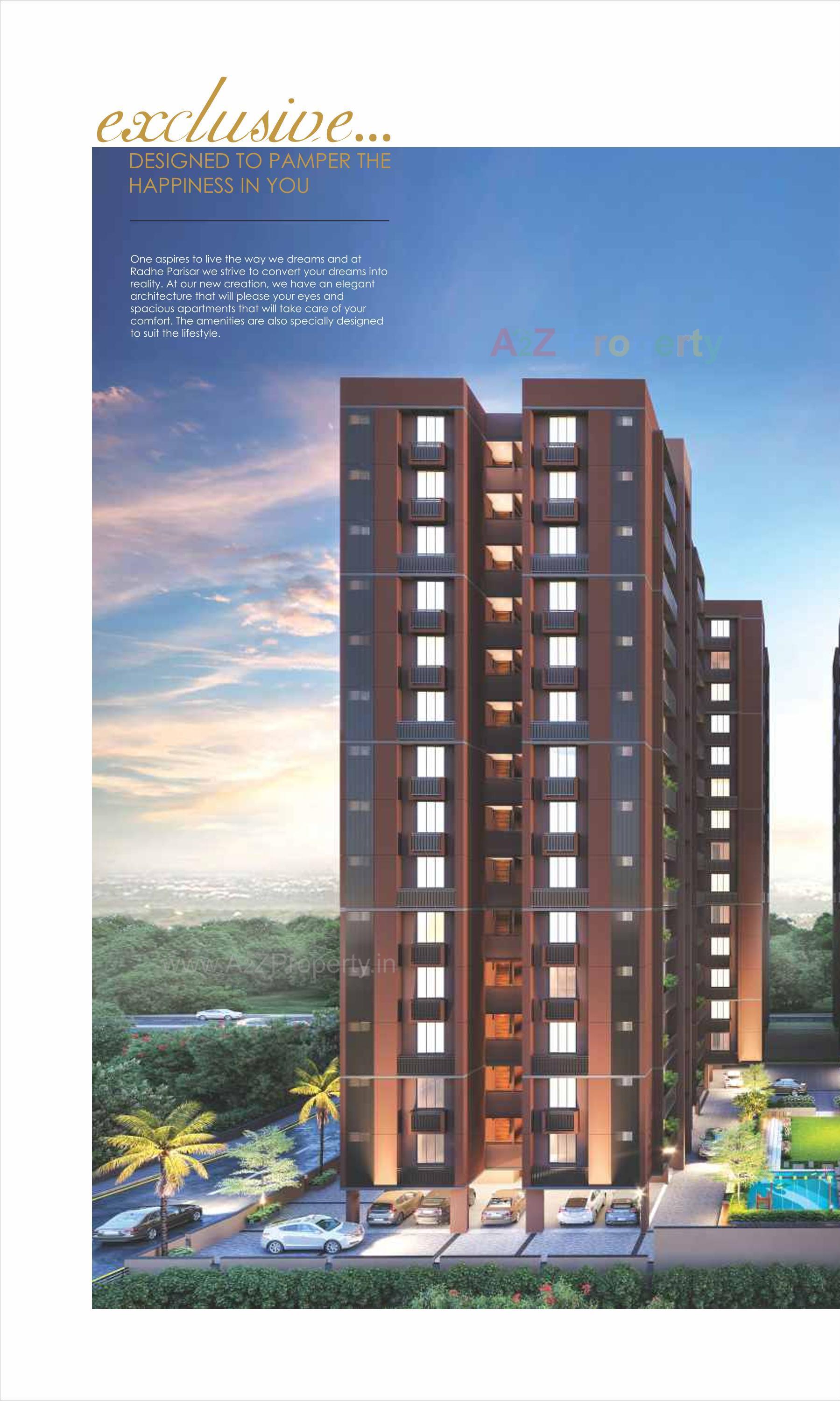 3D Elevation of real estate project Radhe Parisar located at Hathijan, Ahmedabad, Gujarat