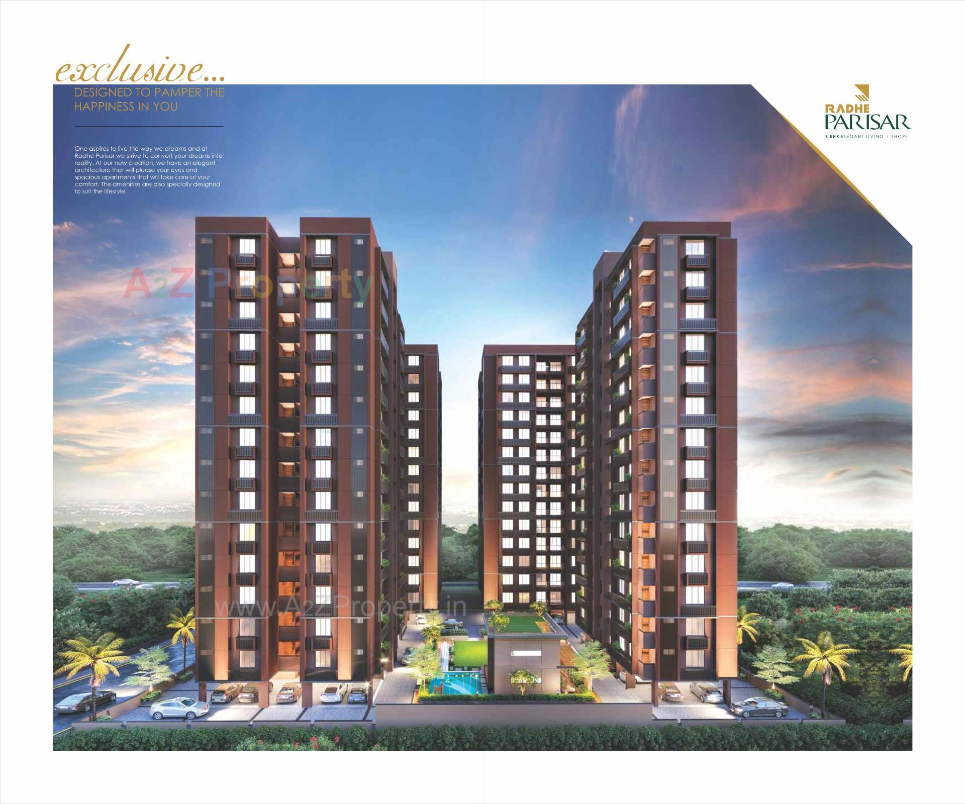 3D Elevation of real estate project Radhe Parisar located at Hathijan, Ahmedabad, Gujarat