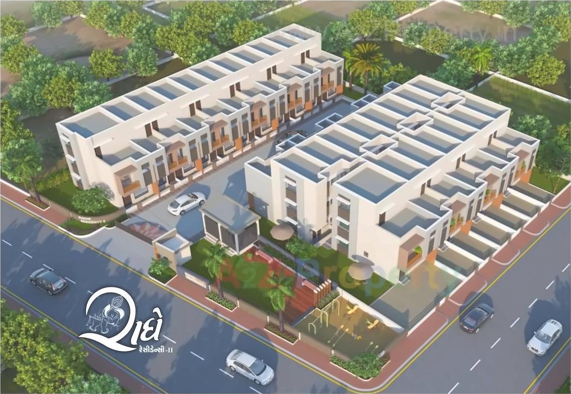 3D Elevation of real estate project Radhe Residency Ii located at Aslali, Ahmedabad, Gujarat