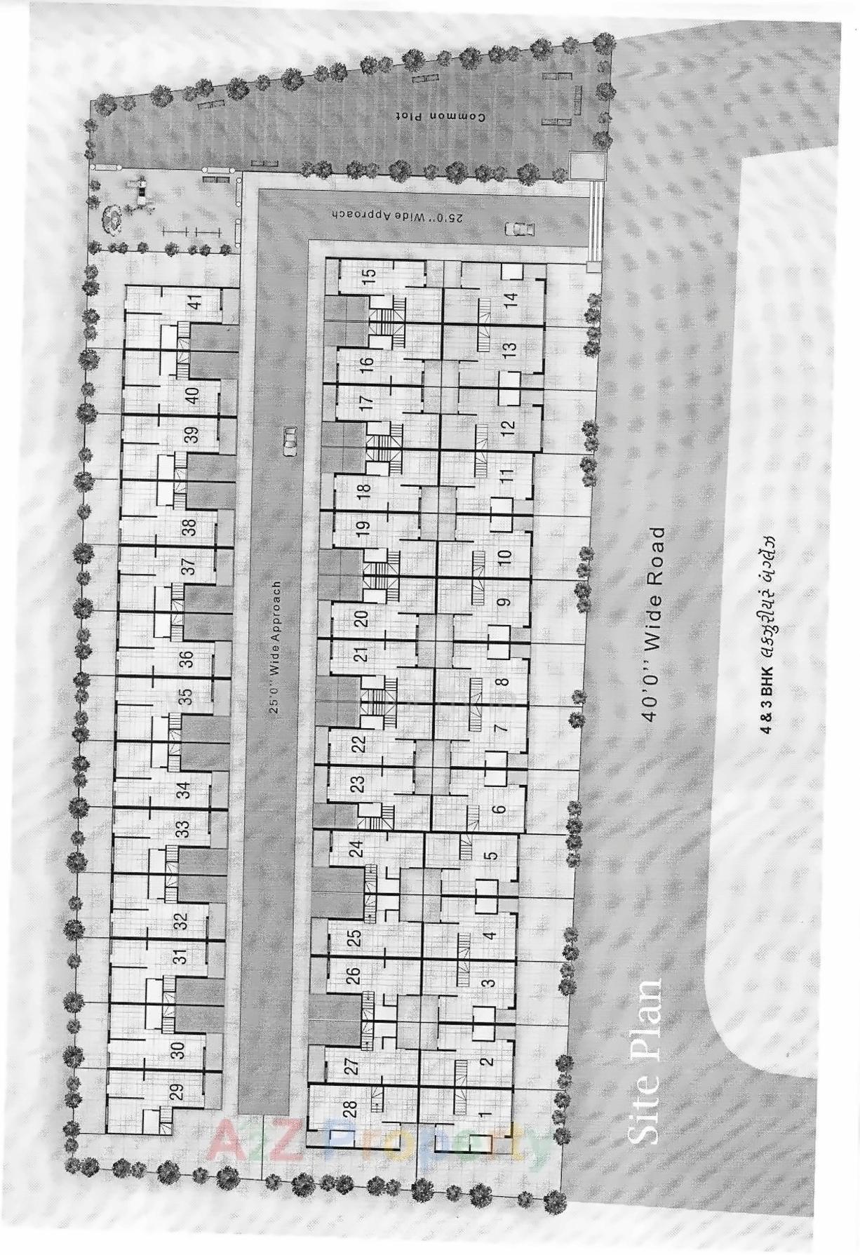 Layout of real estate project Radhe Residency located at Vatva, Ahmedabad, Gujarat
