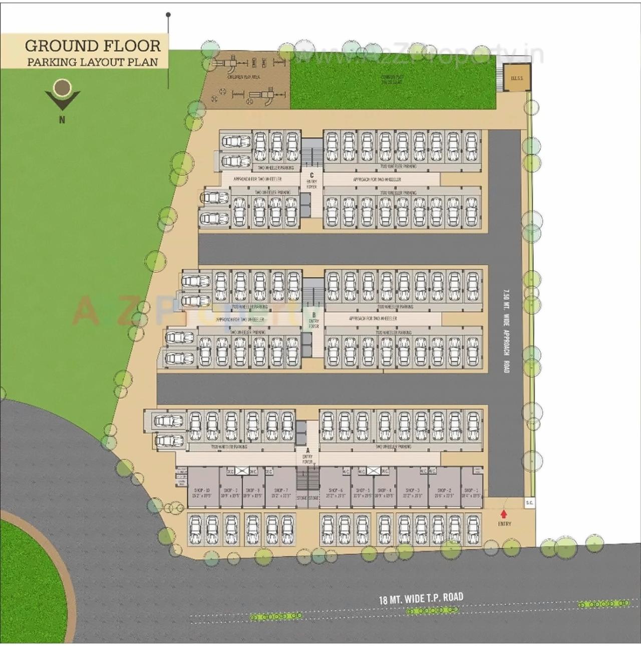 Layout of real estate project Radhe Residency located at Narol, Ahmedabad, Gujarat