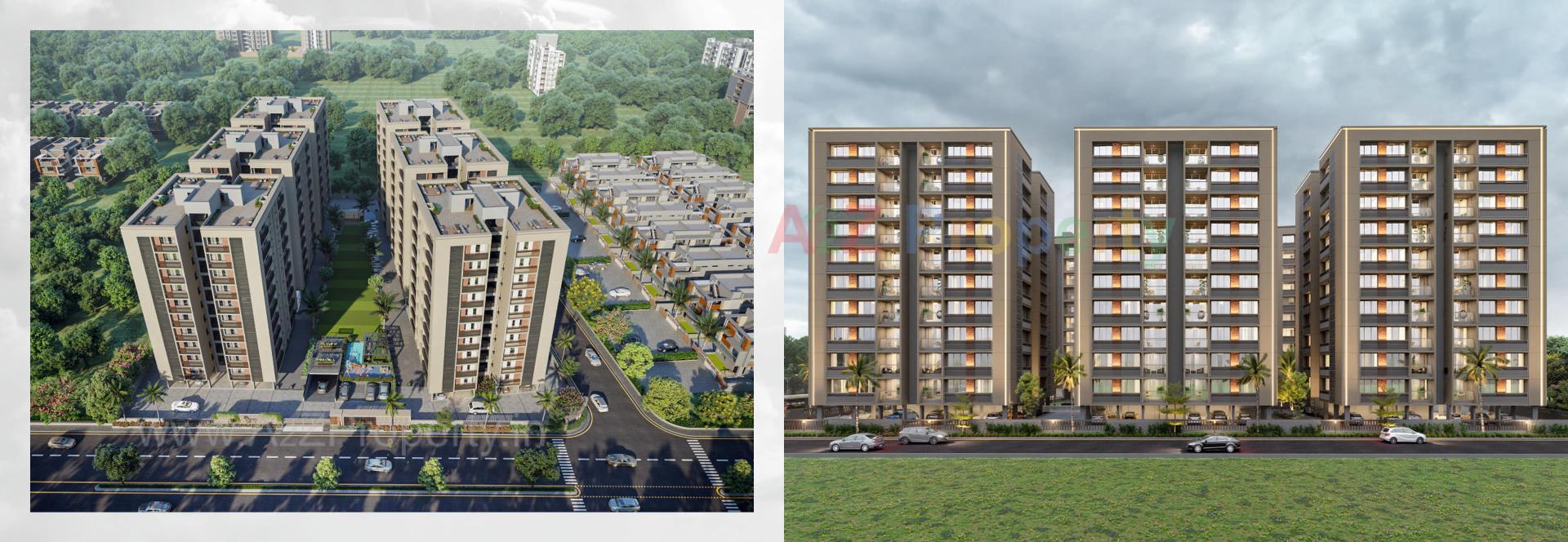 3D Elevation of real estate project Radhe Sky located at Ahmedabad, Ahmedabad, Gujarat