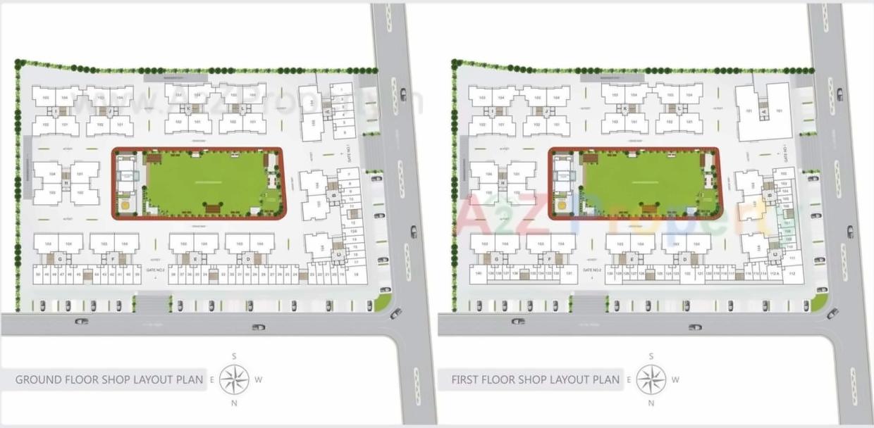 Layout of real estate project Radhe Skyline located at Sanand, Ahmedabad, Gujarat