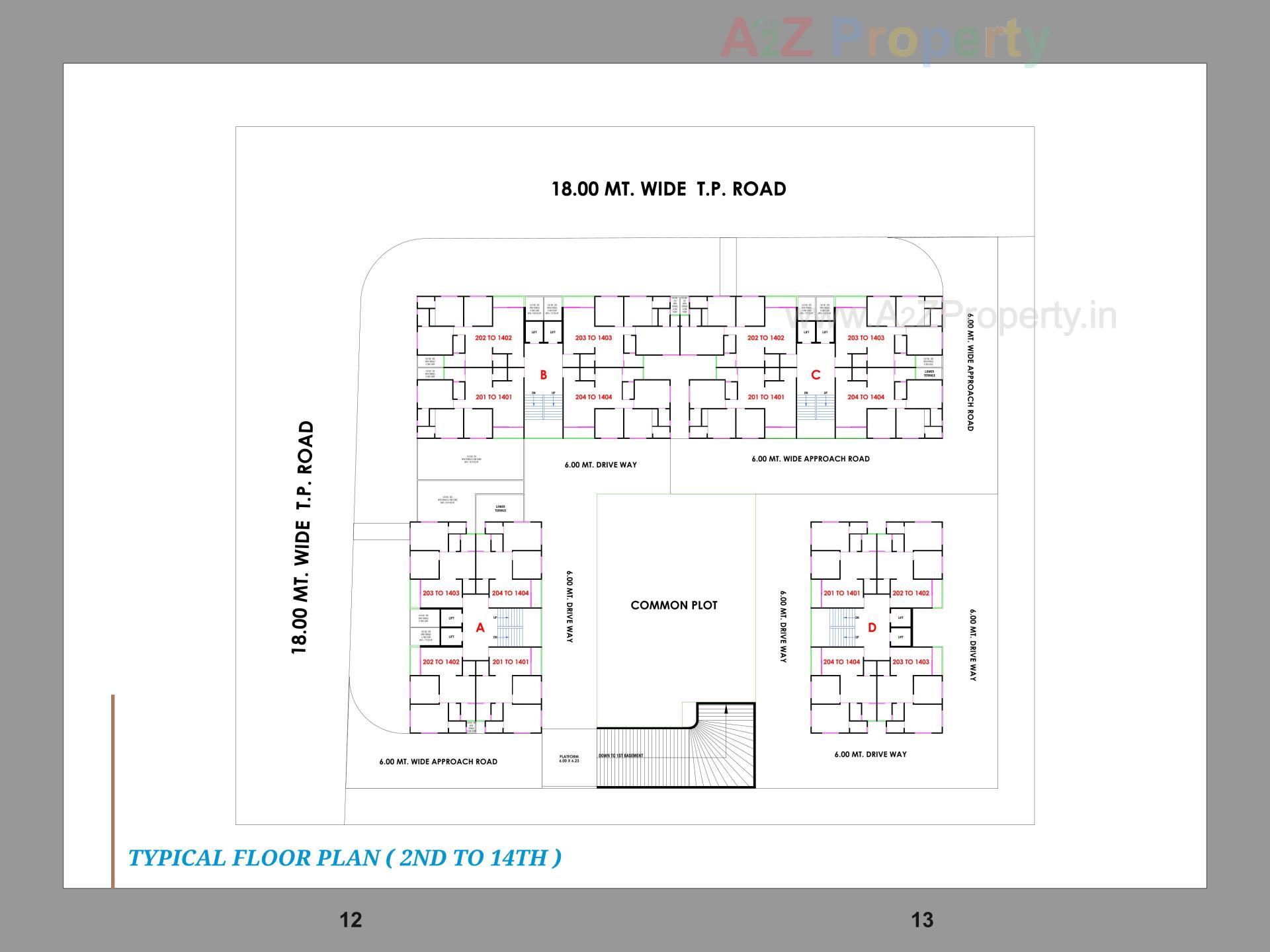 Layout of real estate project Radhe Swapnil located at Hanspura, Ahmedabad, Gujarat