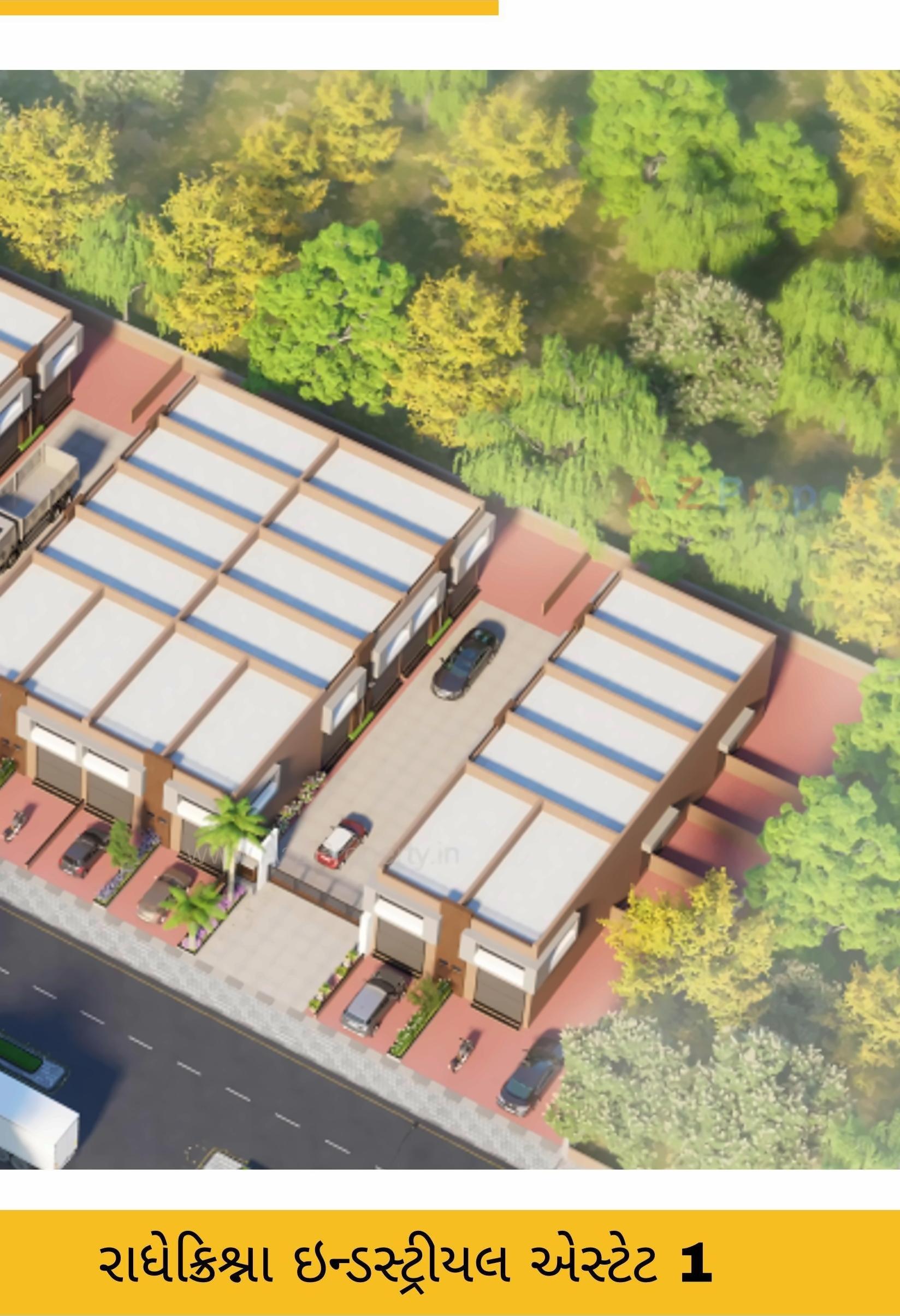 3D Elevation of real estate project Radhekrishna Industrial Estate located at Ahmedabad, Ahmedabad, Gujarat