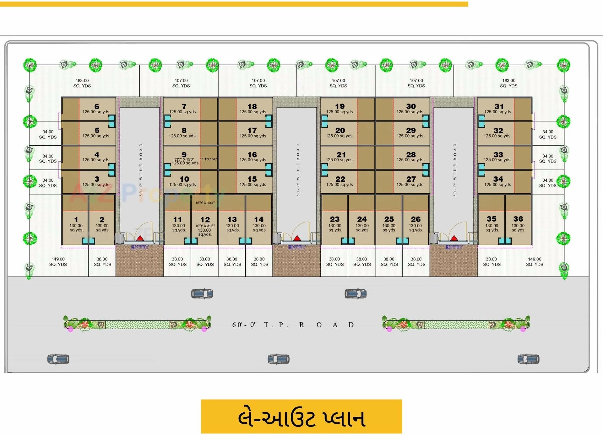 Layout of real estate project Radhekrishna Industrial Estate located at Ahmedabad, Ahmedabad, Gujarat