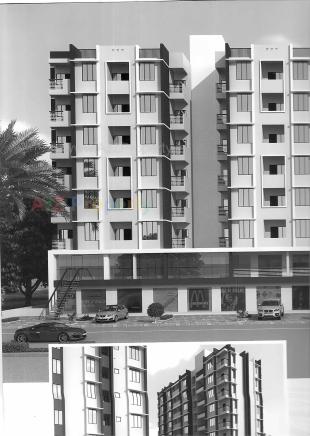 Elevation of real estate project Radhey Heights located at Hathijan, Ahmedabad, Gujarat