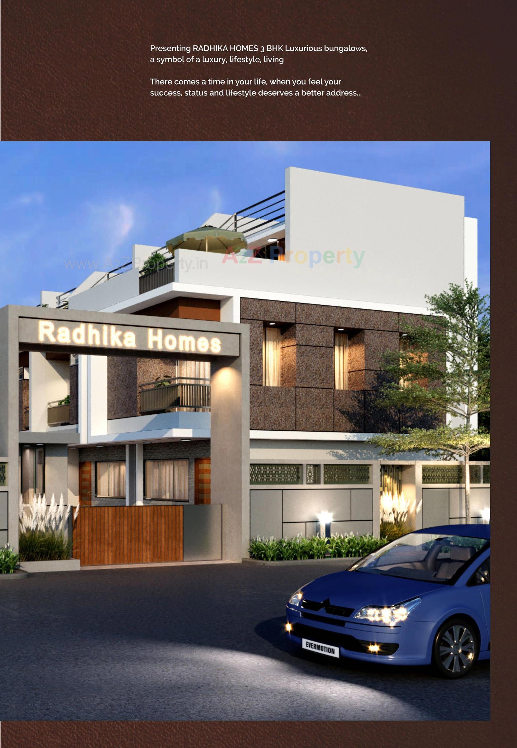 3D Elevation of real estate project Radhika Homes located at Singarwa, Ahmedabad, Gujarat