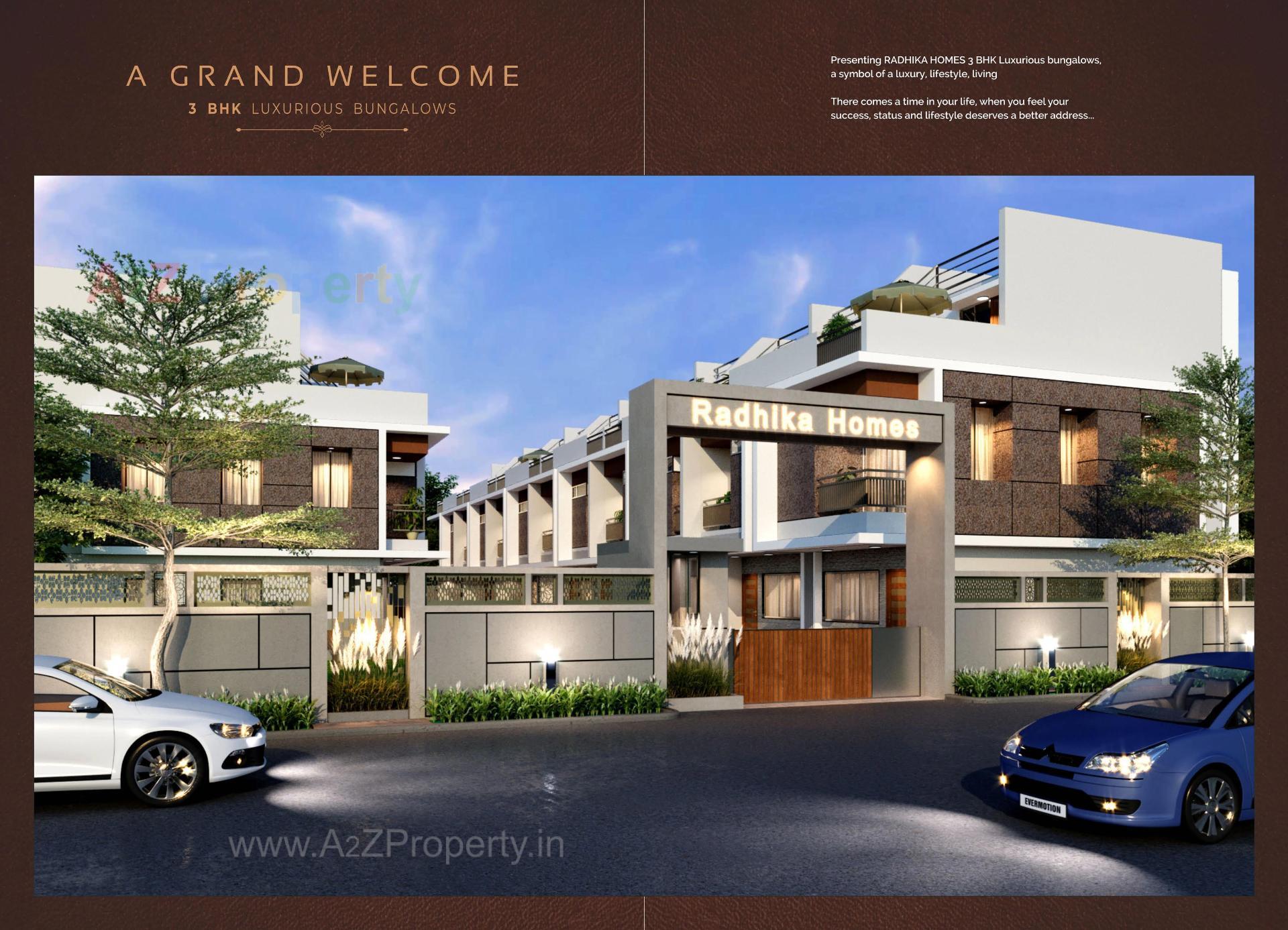 3D Elevation of real estate project Radhika Homes located at Singarwa, Ahmedabad, Gujarat