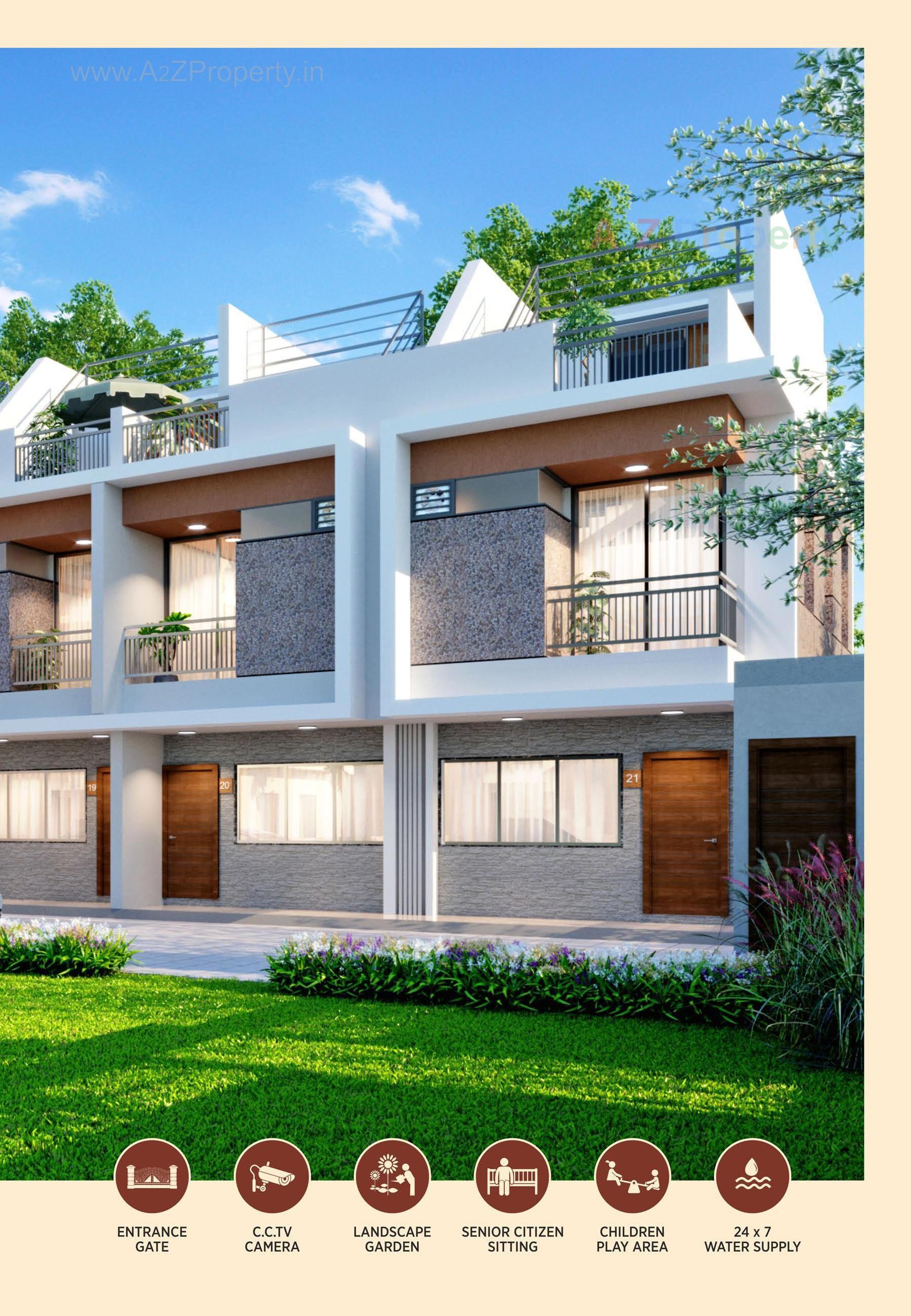 3D Elevation of real estate project Radhika Homes located at Singarwa, Ahmedabad, Gujarat
