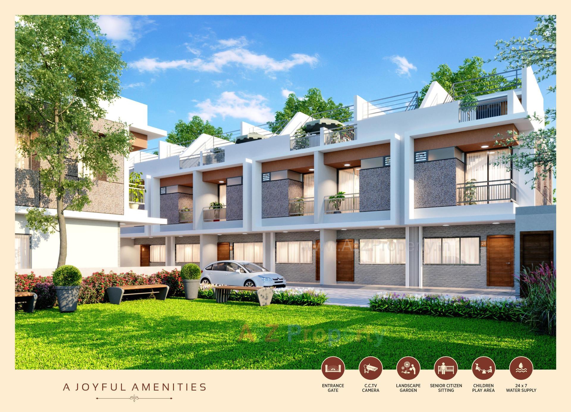 3D Elevation of real estate project Radhika Homes located at Singarwa, Ahmedabad, Gujarat