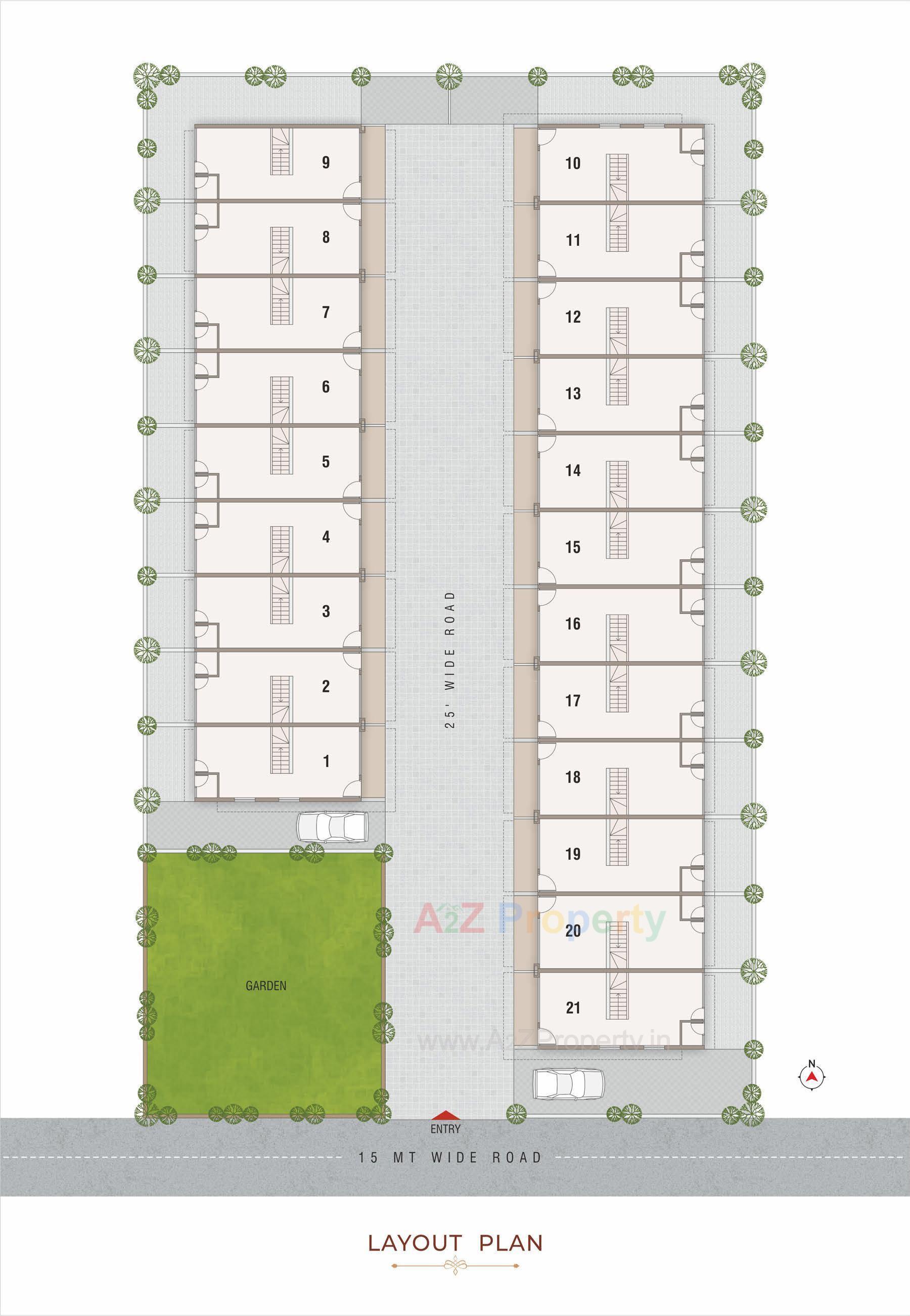 Layout of real estate project Radhika Homes located at Singarwa, Ahmedabad, Gujarat