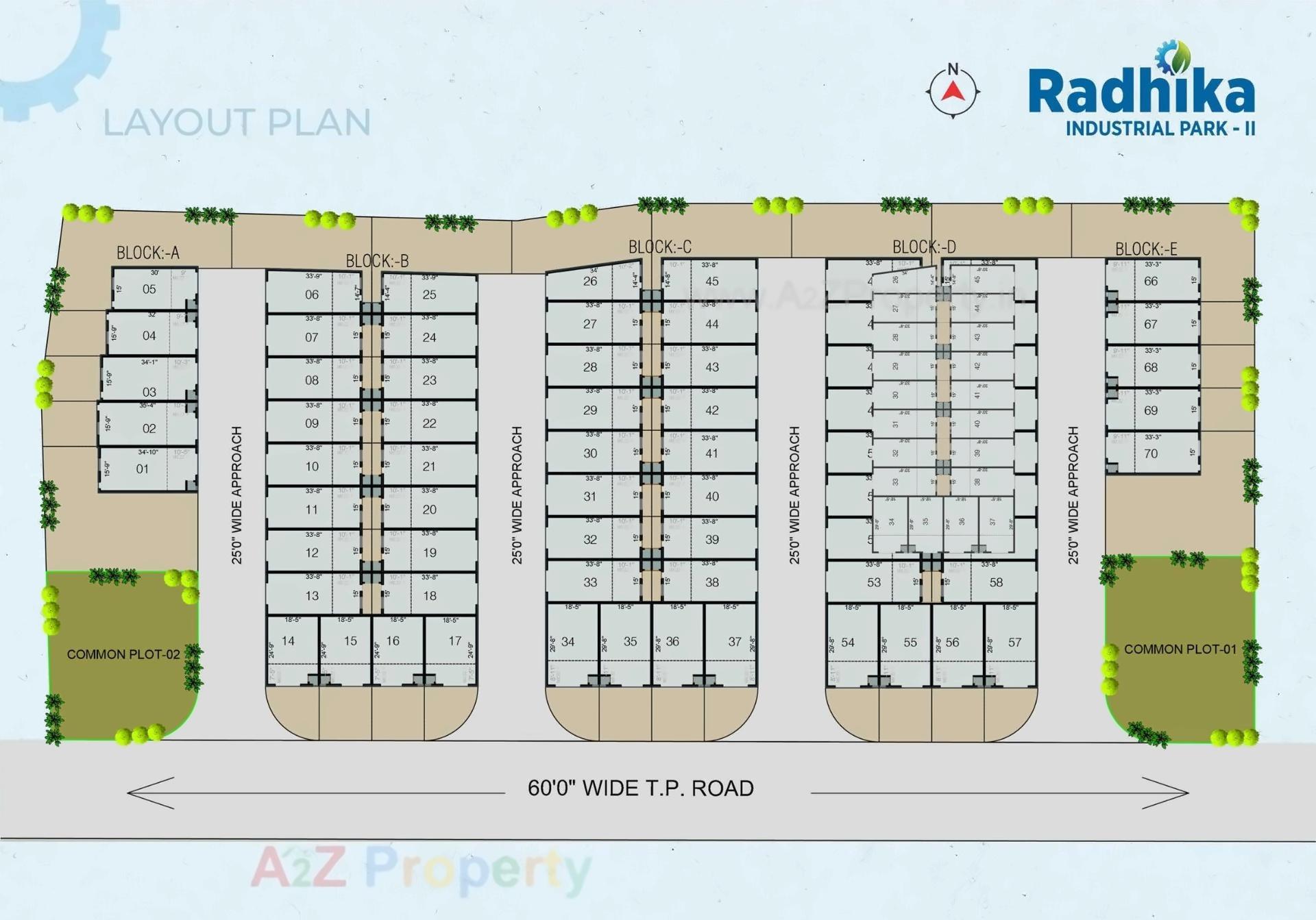 Layout of real estate project Radhika Industrial Park Ii located at Singarva, Ahmedabad, Gujarat