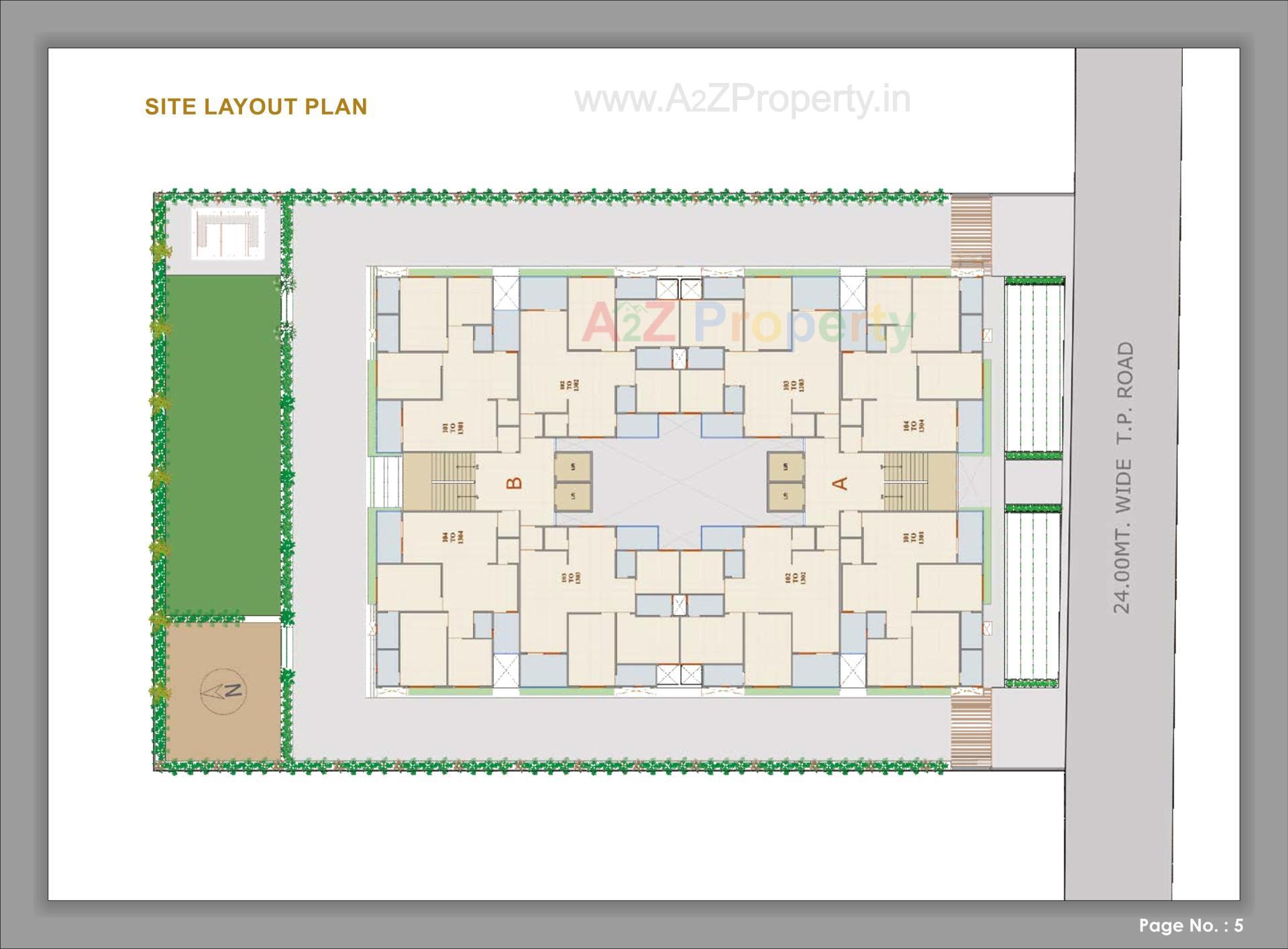 Layout of real estate project Radhika Royal located at Nikol, Ahmedabad, Gujarat