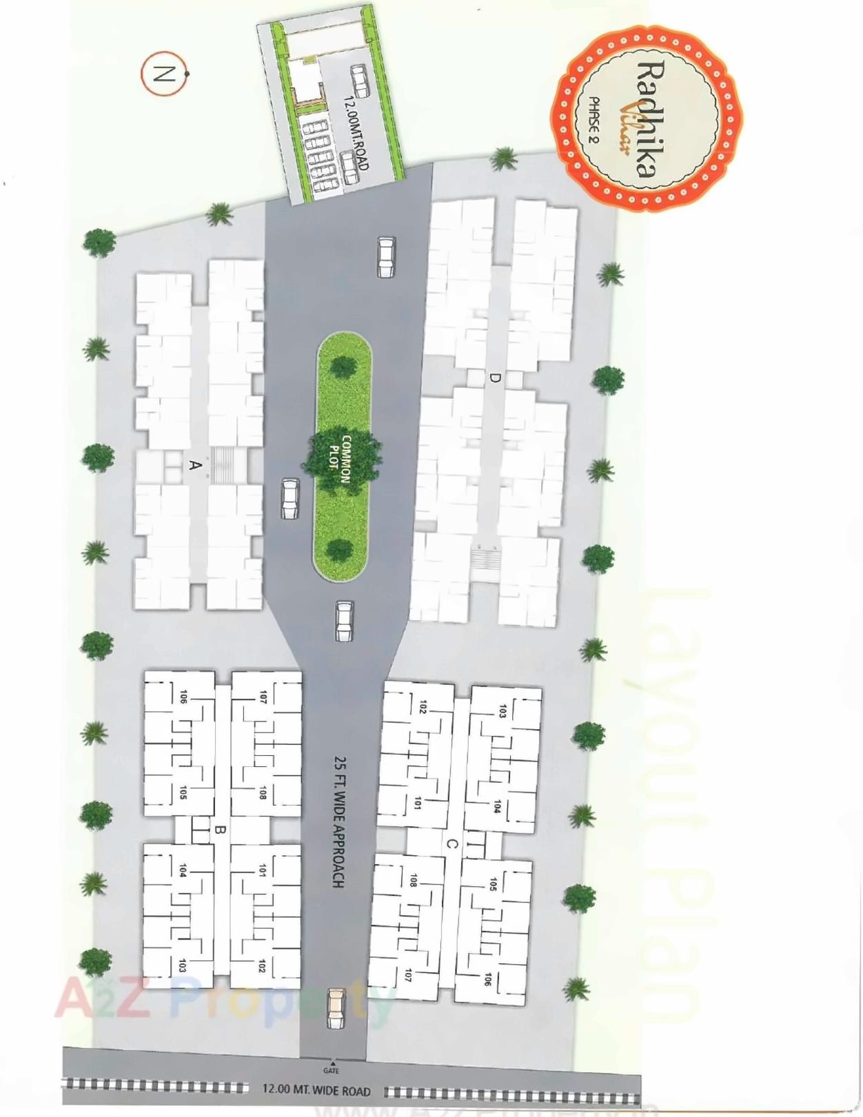 Layout of real estate project Radhika Vihar located at Naroda, Ahmedabad, Gujarat