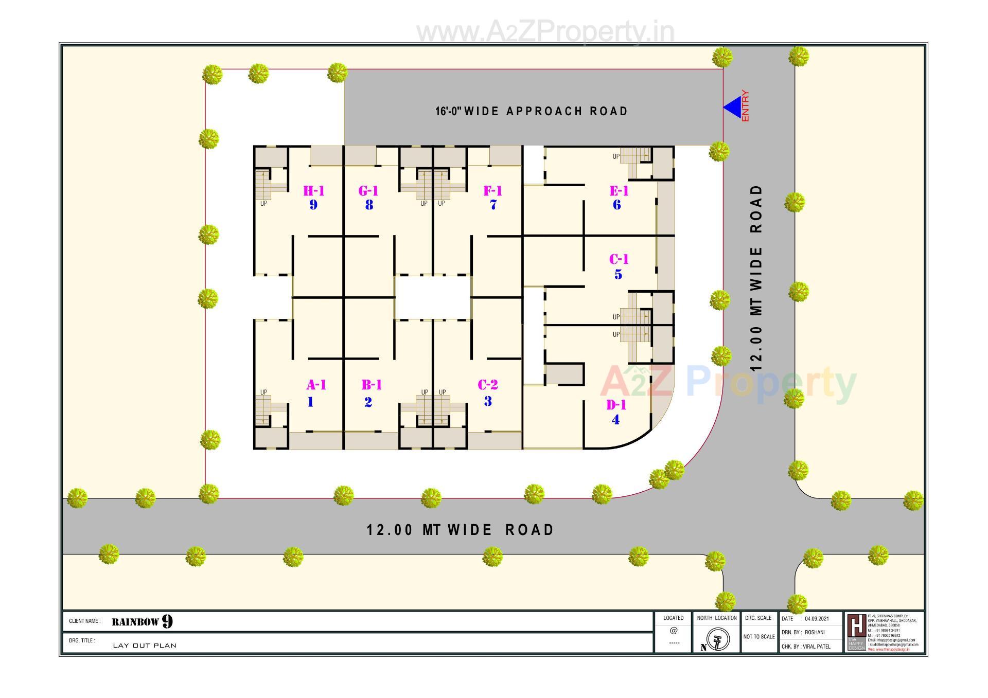 Layout of real estate project Rainbow located at Lambha, Ahmedabad, Gujarat